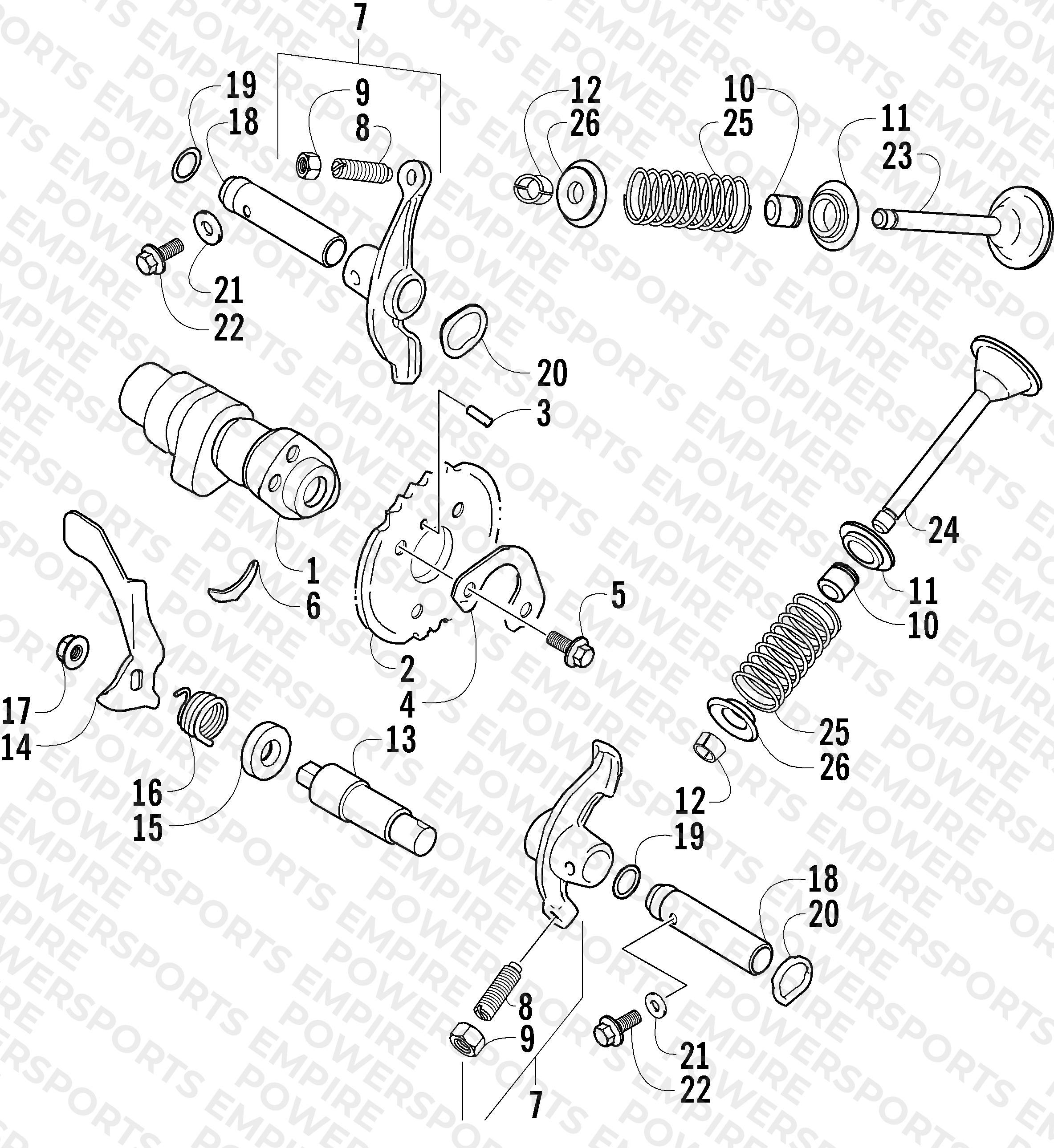 CAM SHAFT VALVE ASSEMBLY