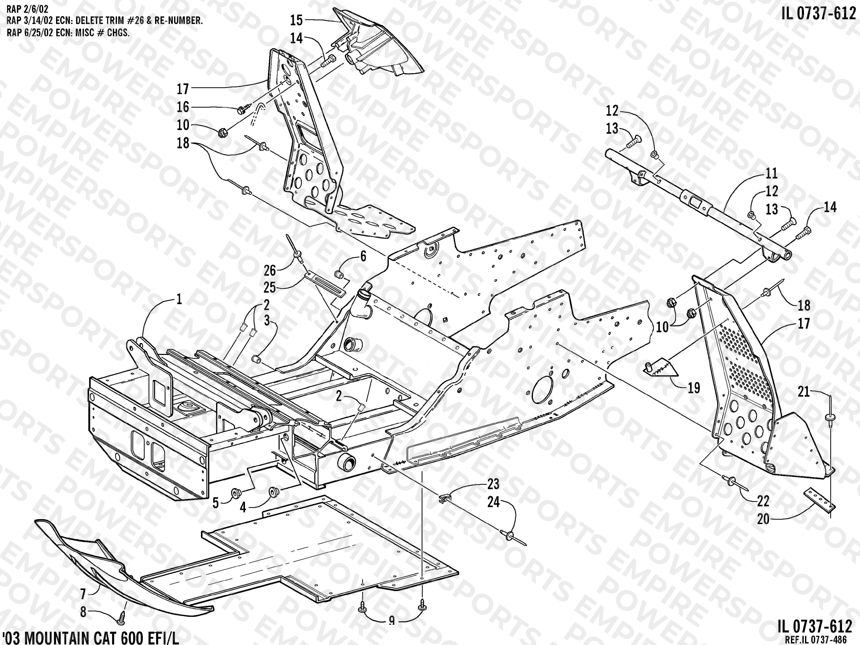 FRONT FRAME AND FOOTREST ASSEMBLY