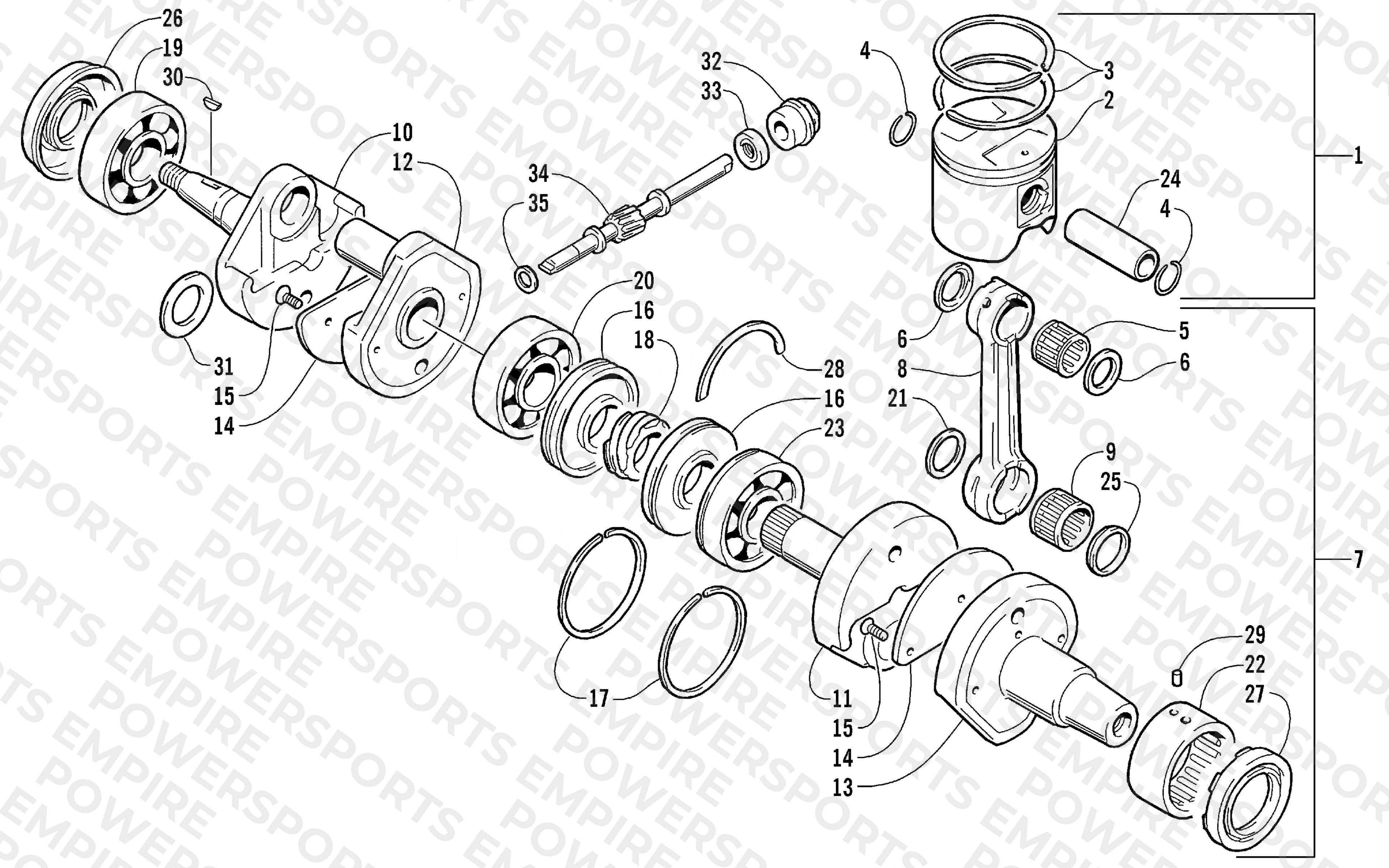 PISTON AND CRANKSHAFT