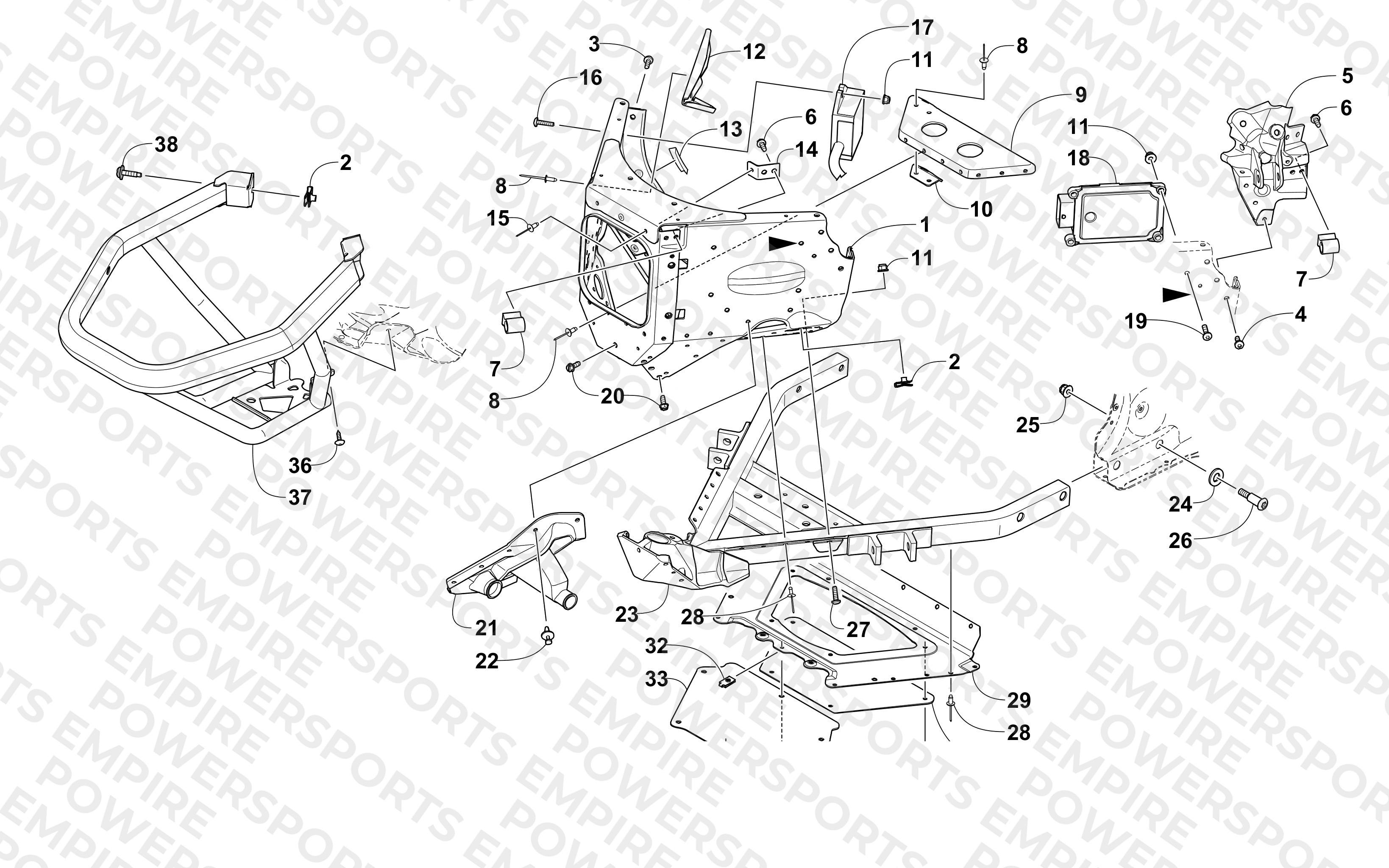 FRONT BUMPER AND FRAME ASSEMBLY