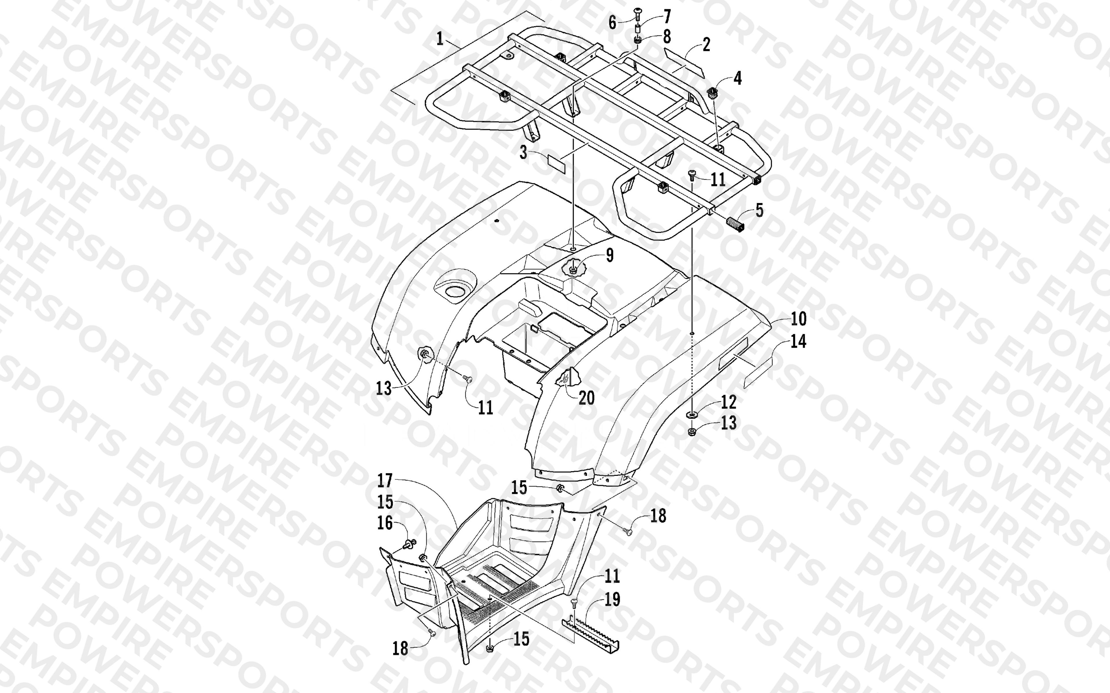REAR BODY PANEL ASSEMBLY