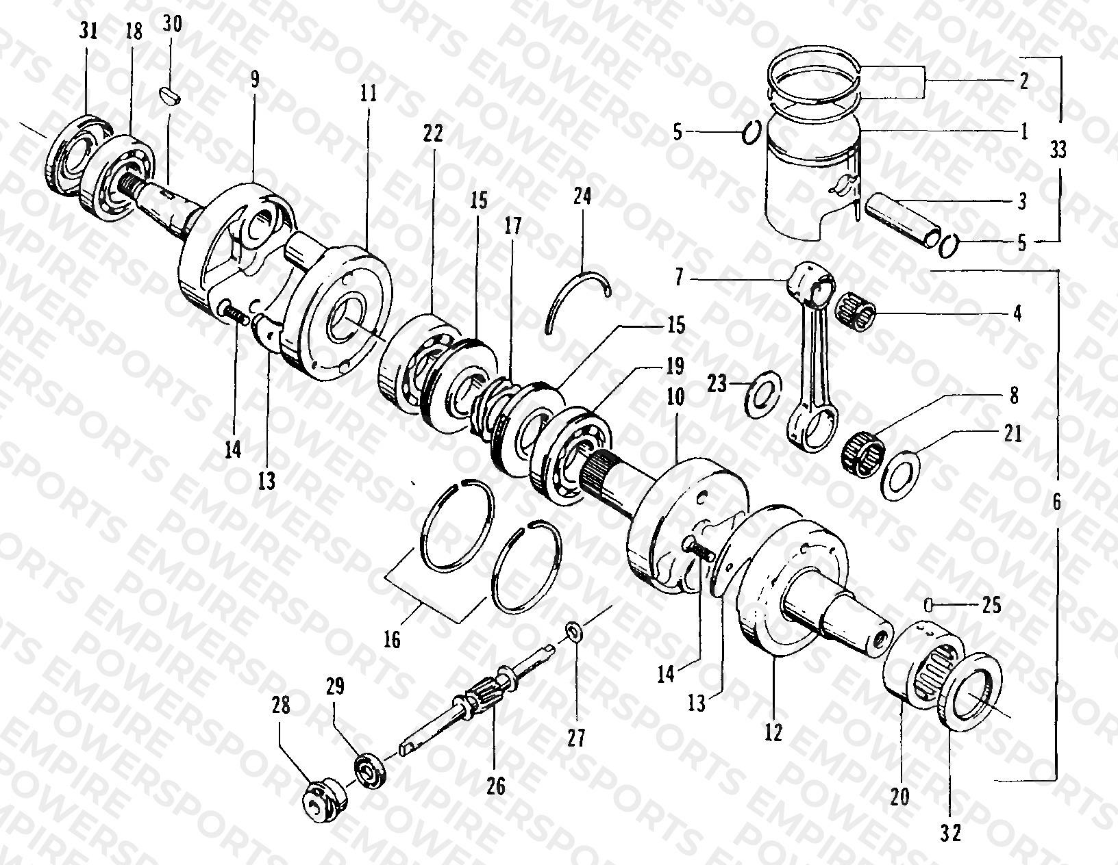 PISTON AND CRANKSHAFT