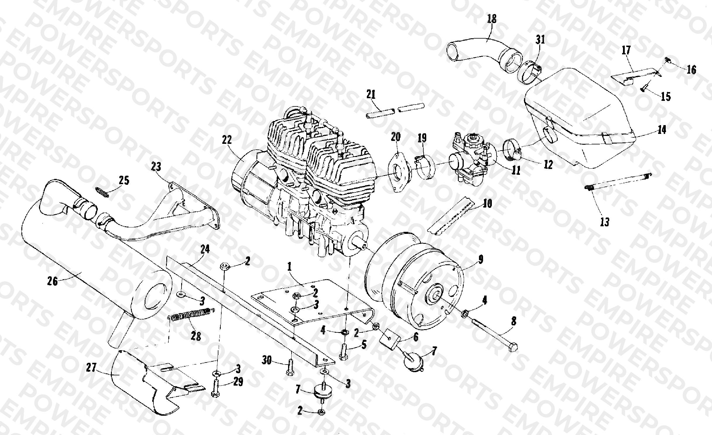 ENGINE AND RELATED PARTS