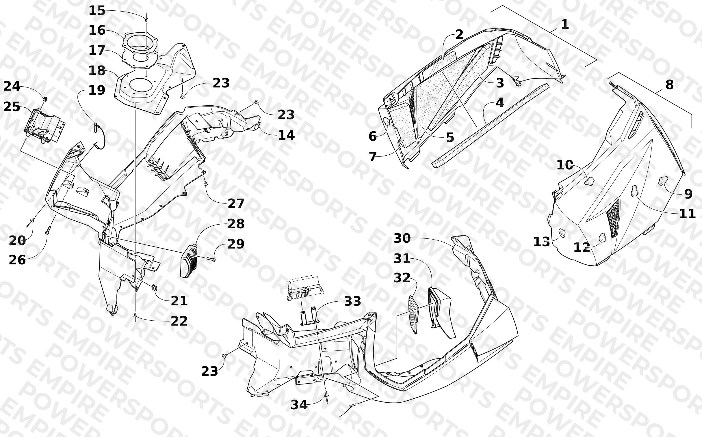 SKID PLATE AND SIDE PANEL ASSEMBLY