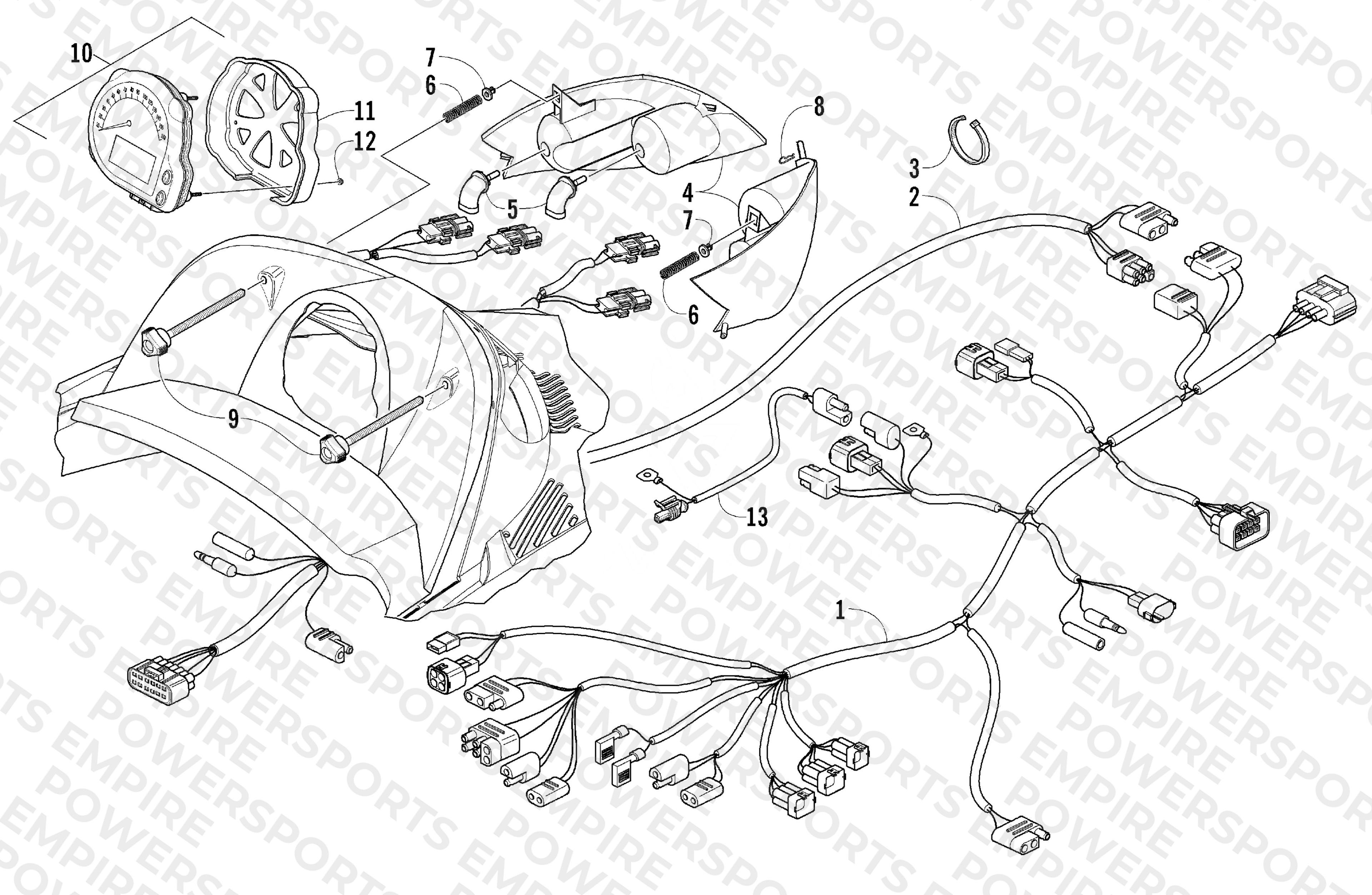 HEADLIGHT, INSTRUMENTS, AND WIRING ASSEMBLIES