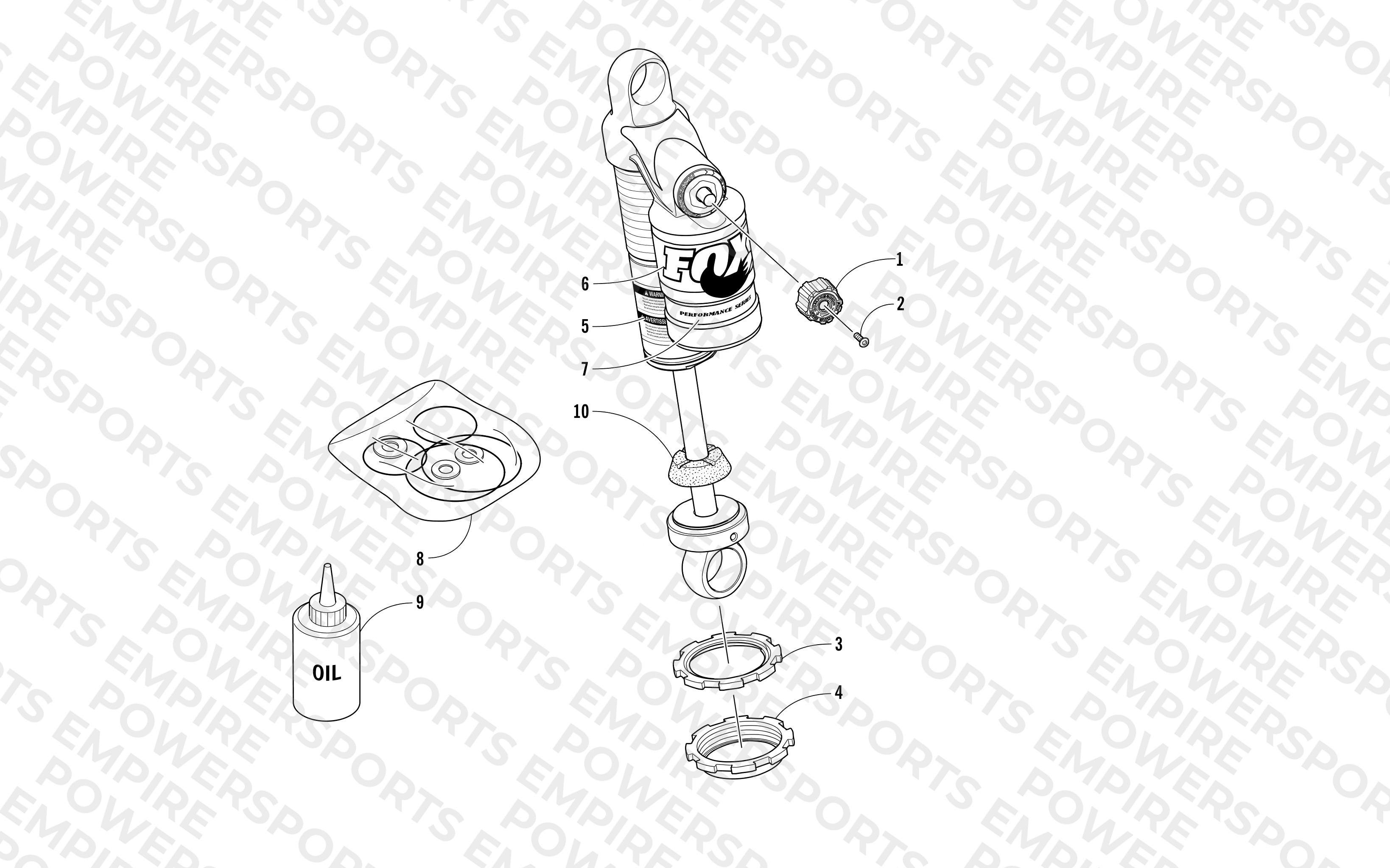 REAR SUSPENSION FRONT ARM SHOCK ABSORBER