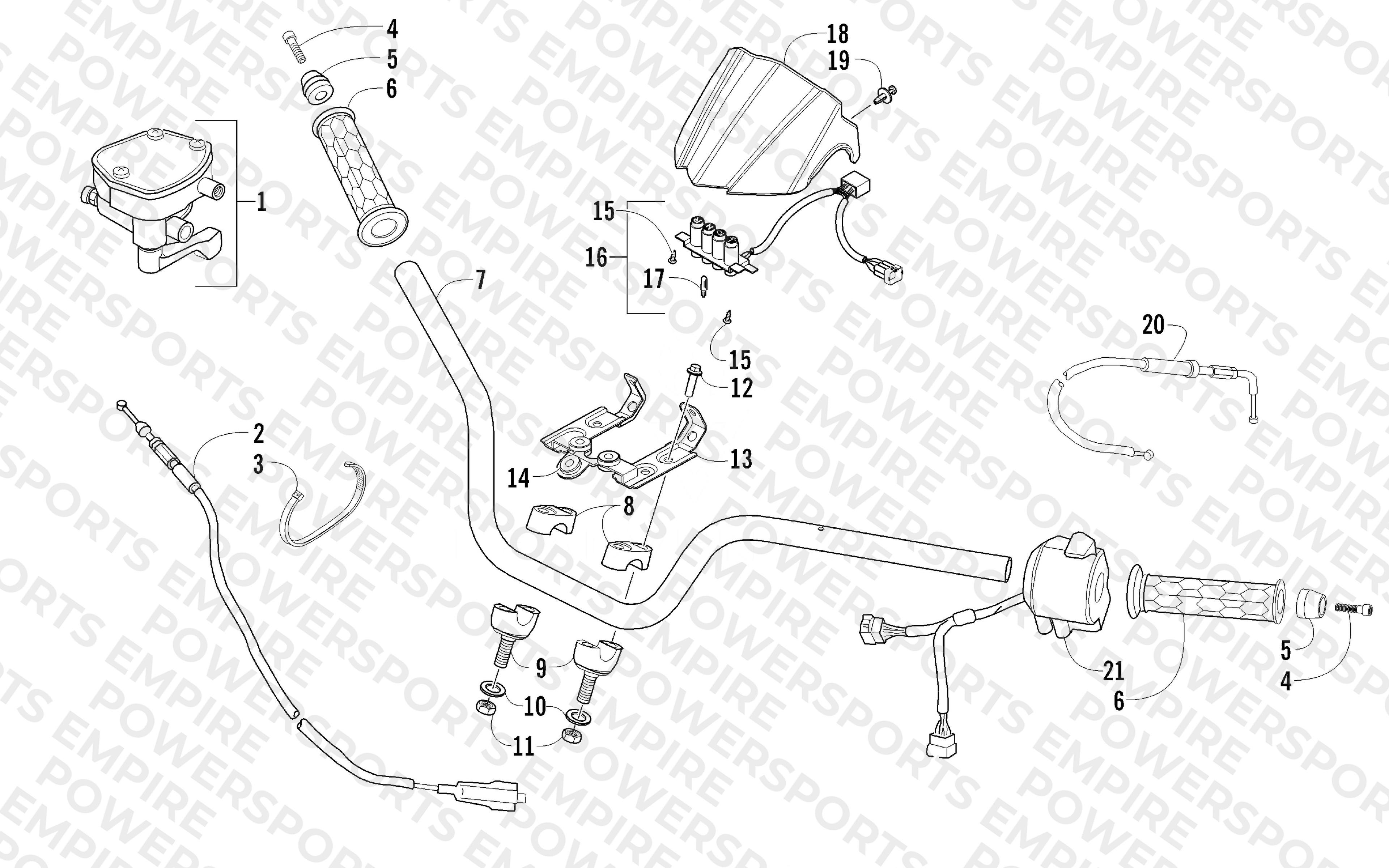 HANDLEBAR AND CONTROLS ASSEMBLY