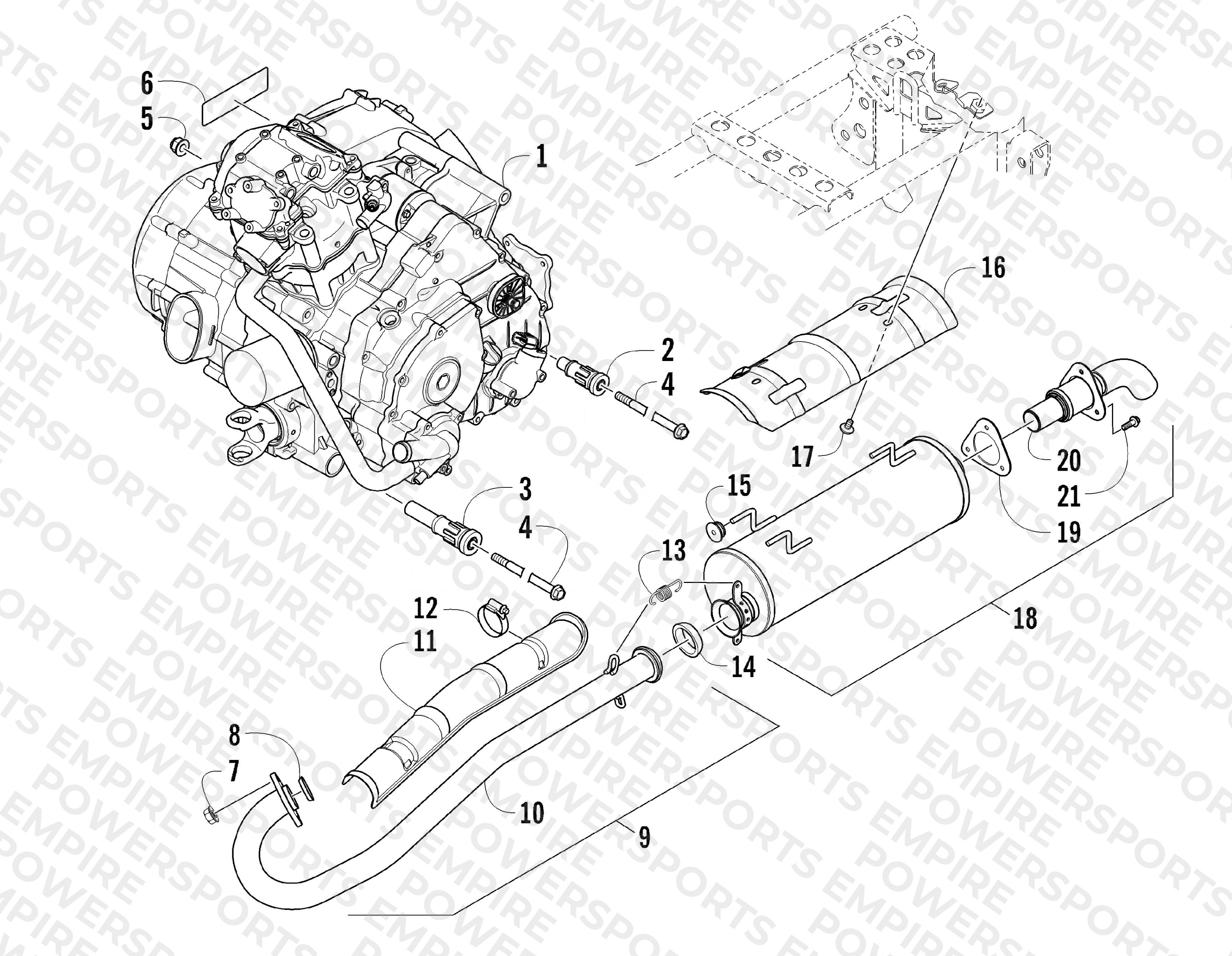 ENGINE AND EXHAUST