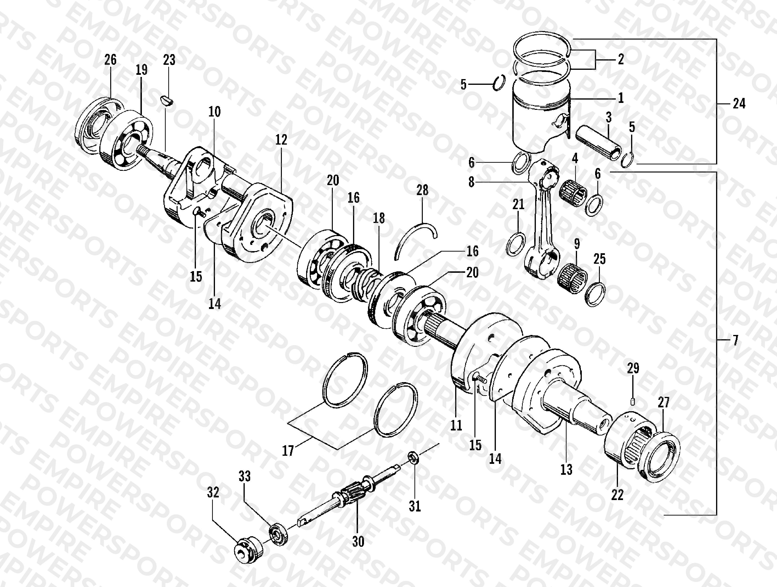 PISTON AND CRANKSHAFT