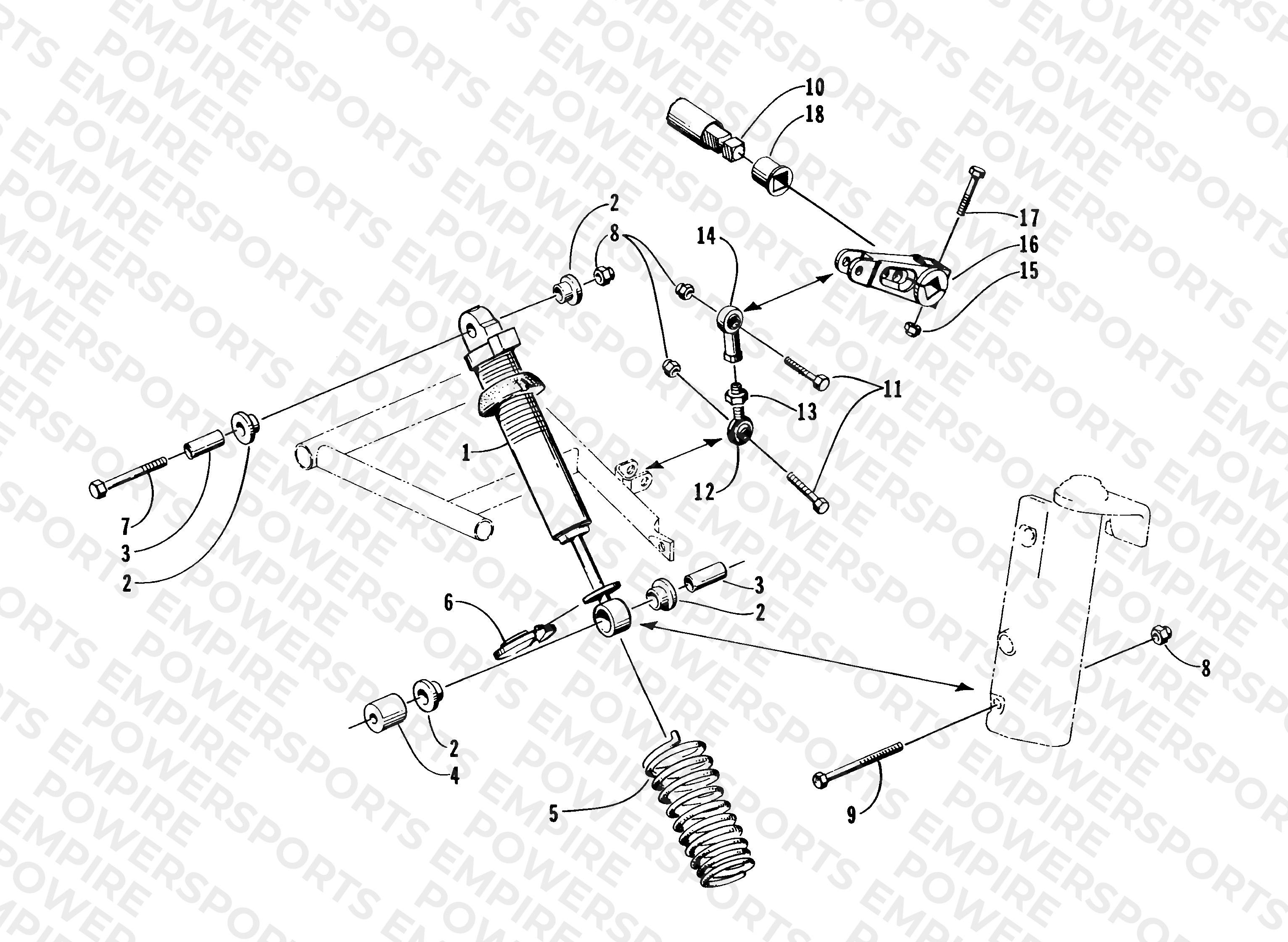 SHOCK ABSORBER AND SWAY BAR ASSEMBLY