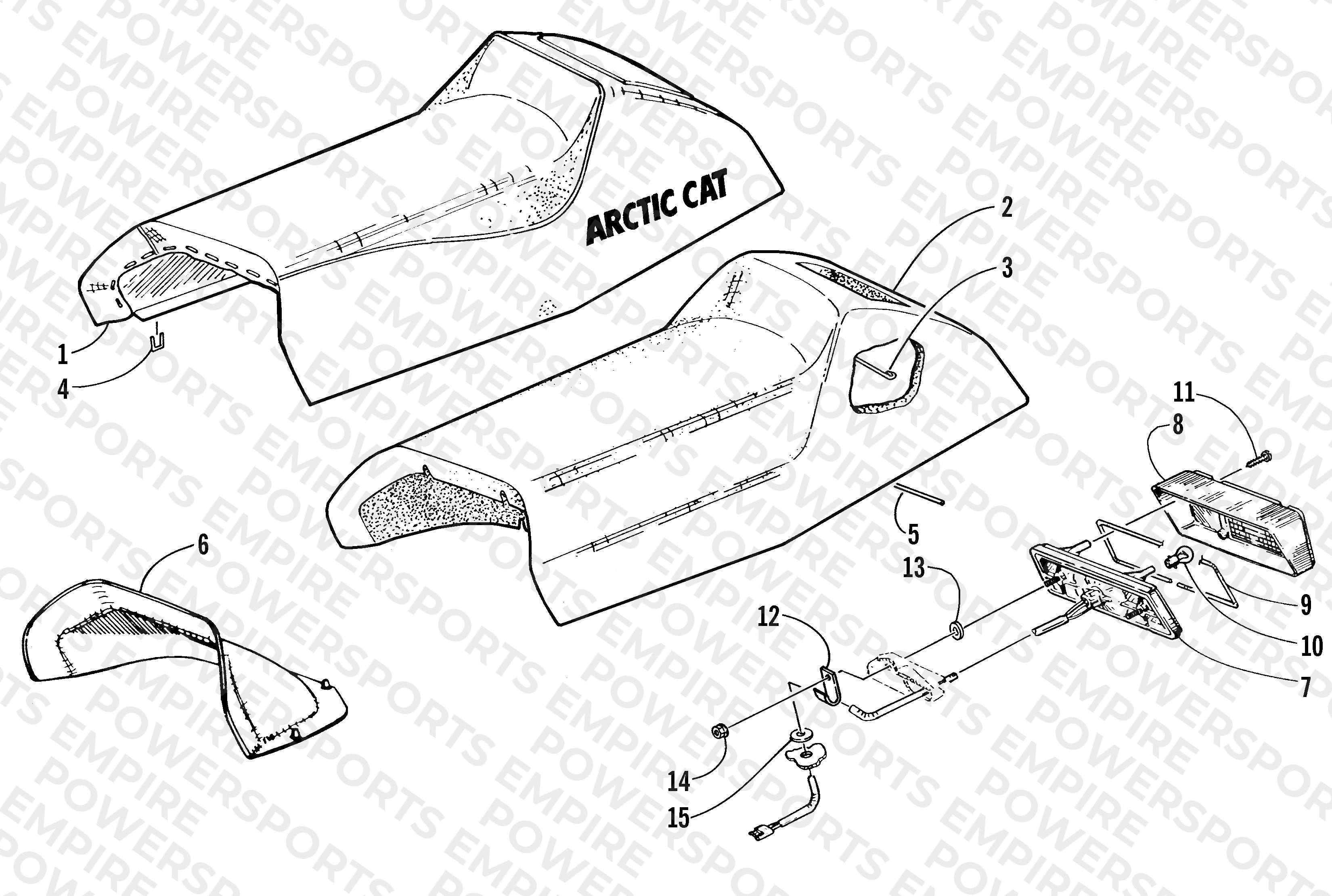 SEAT AND TAILLIGHT ASSEMBLY