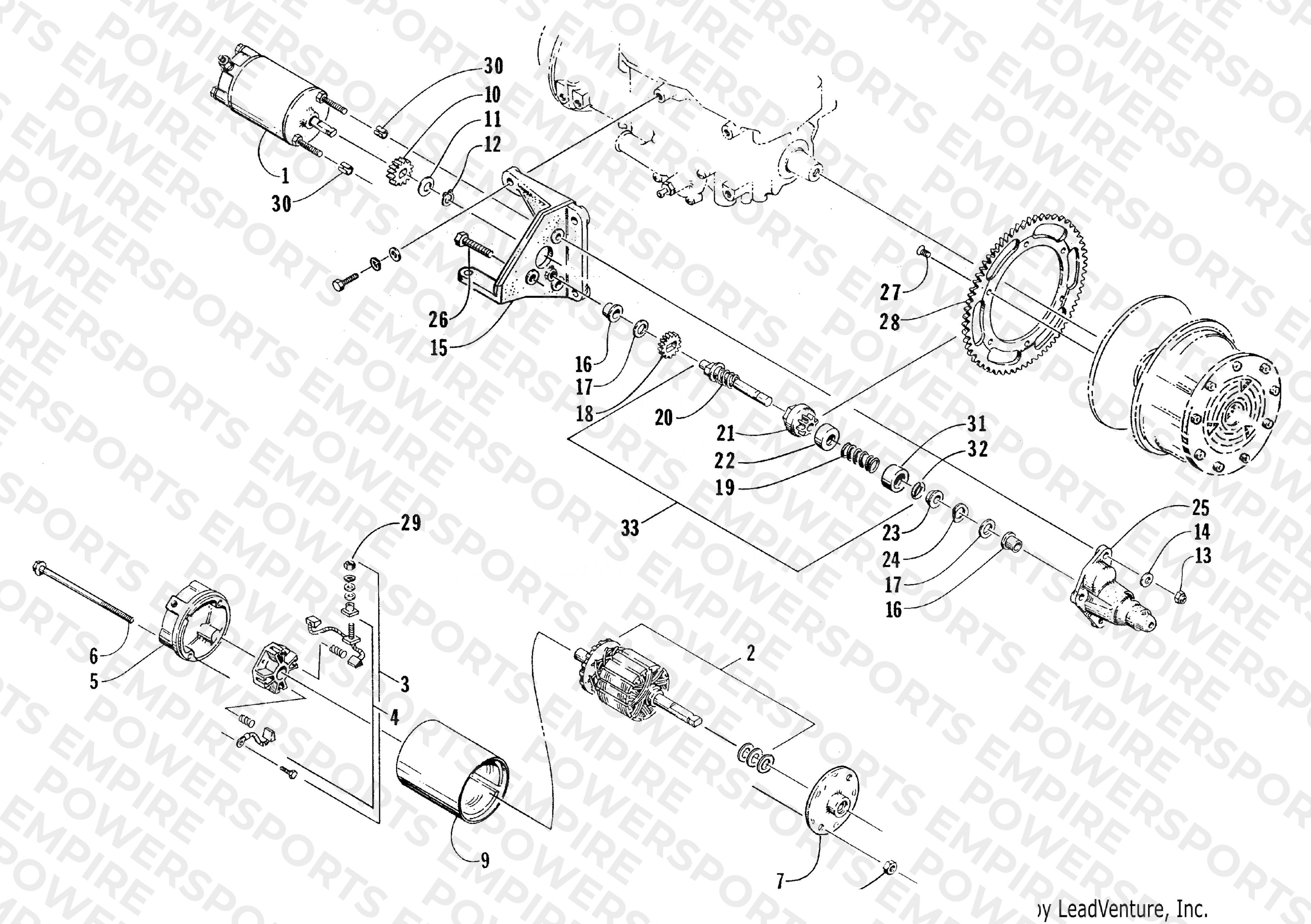 ELECTRIC START - STARTER MOTOR ASSEMBLY
