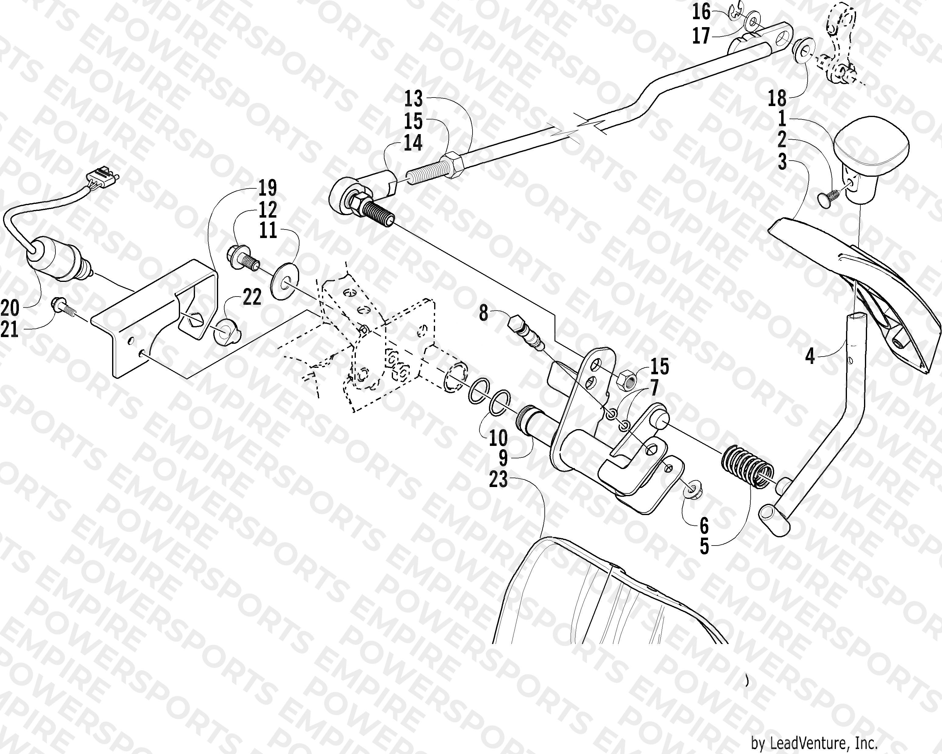 REVERSE SHIFT LEVER ASSEMBLY
