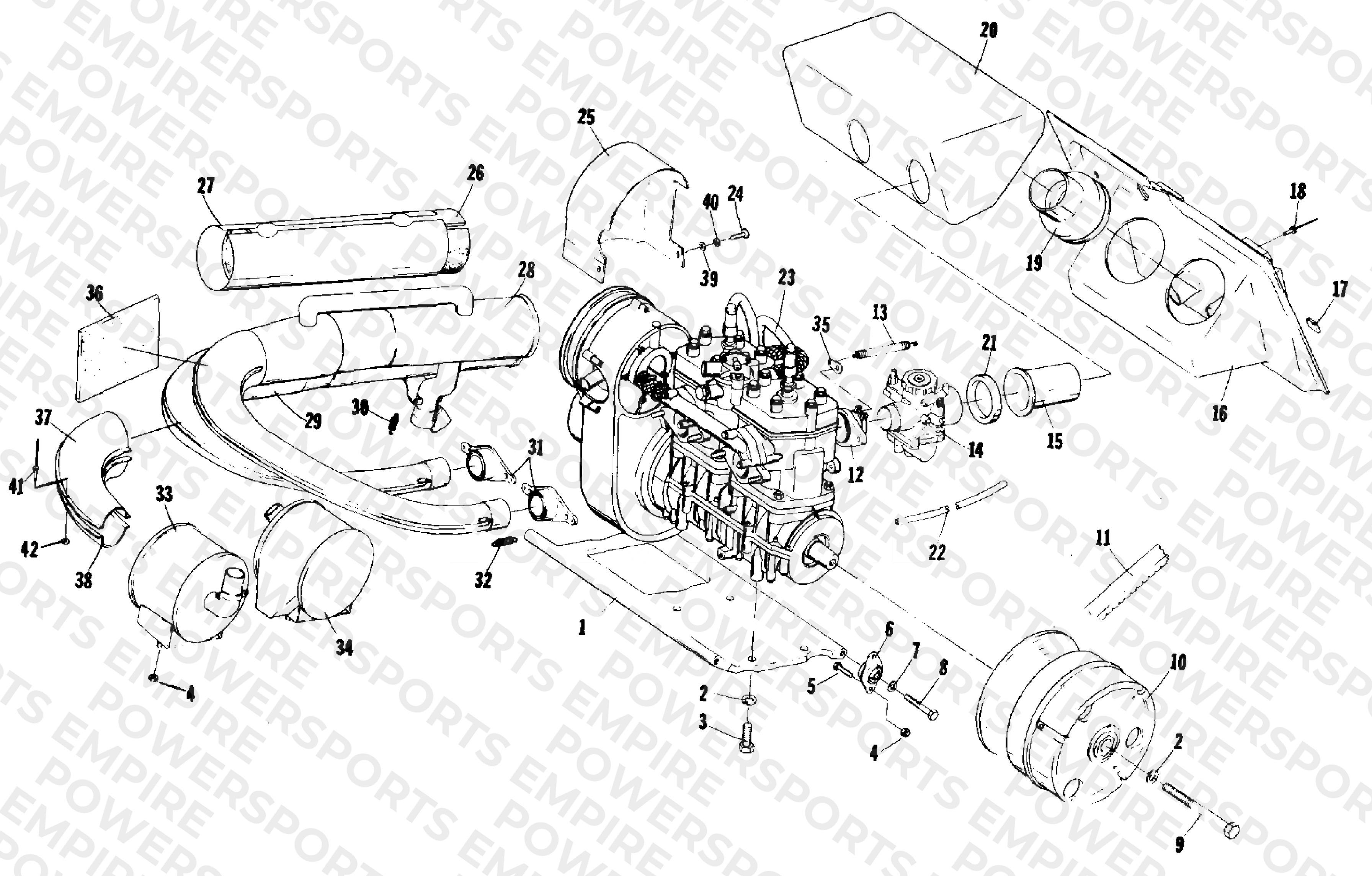 ENGINE AND RELATED PARTS