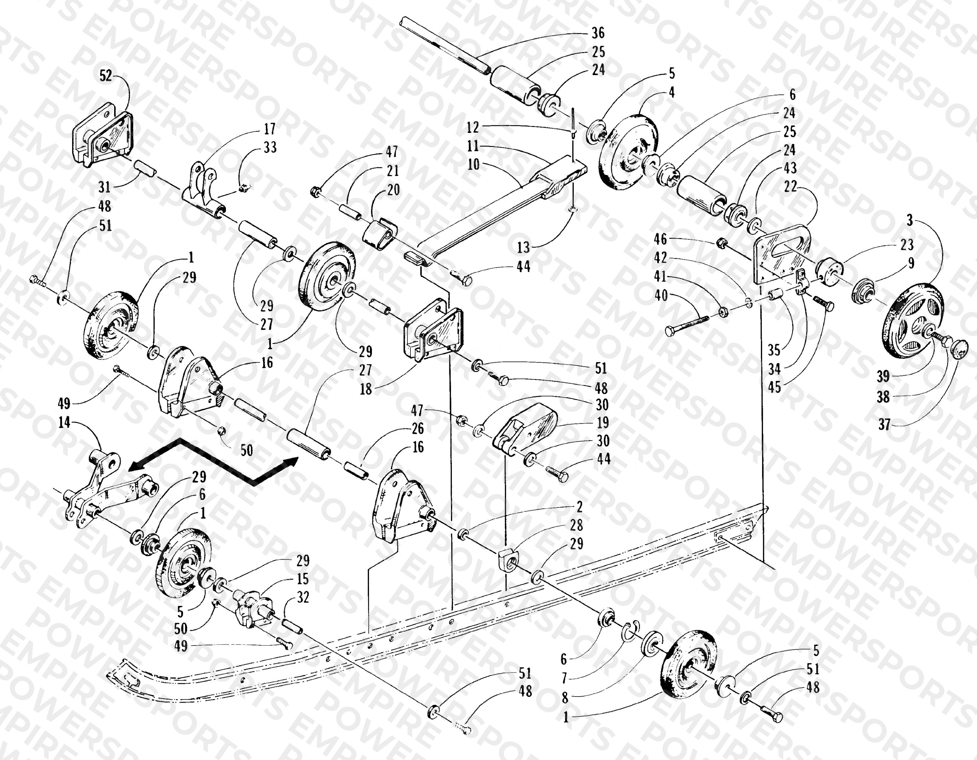 REAR SUSPENSION AXLE ASSEMBLY