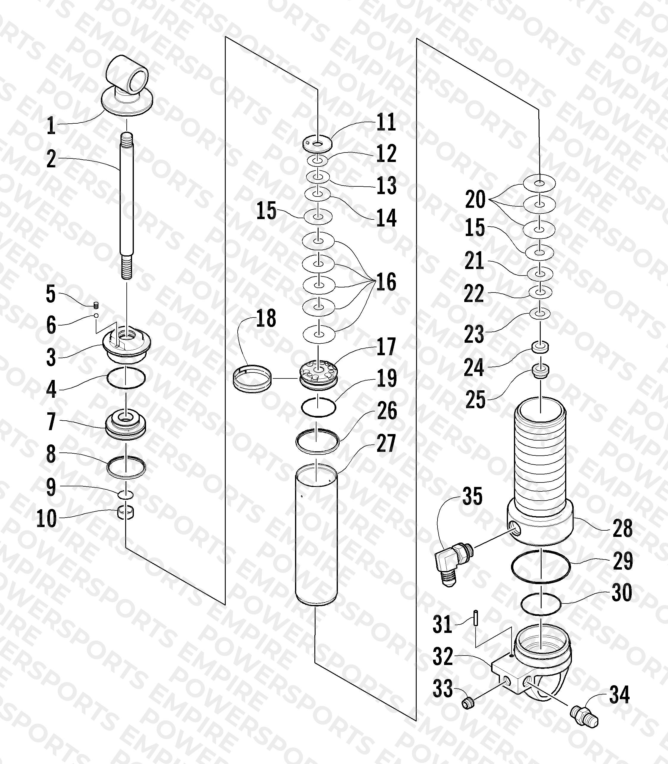 REAR SUSPENSION FRONT ARM SHOCK ABSORBER