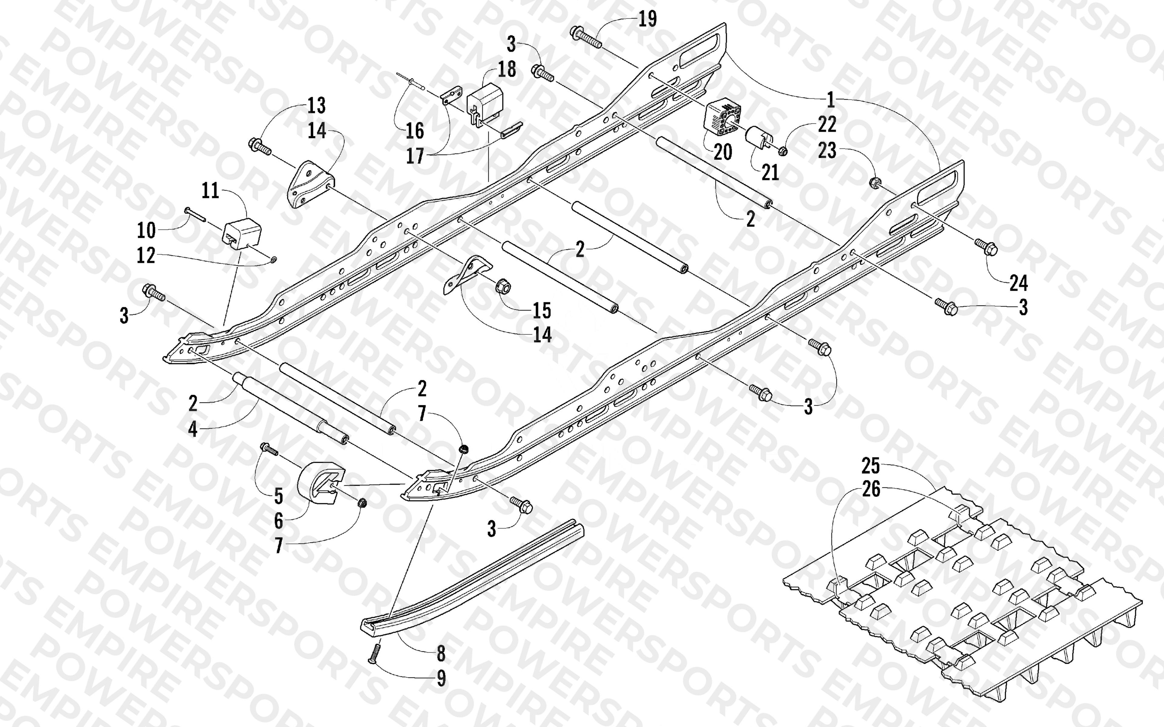 SLIDE RAIL AND TRACK ASSEMBLY