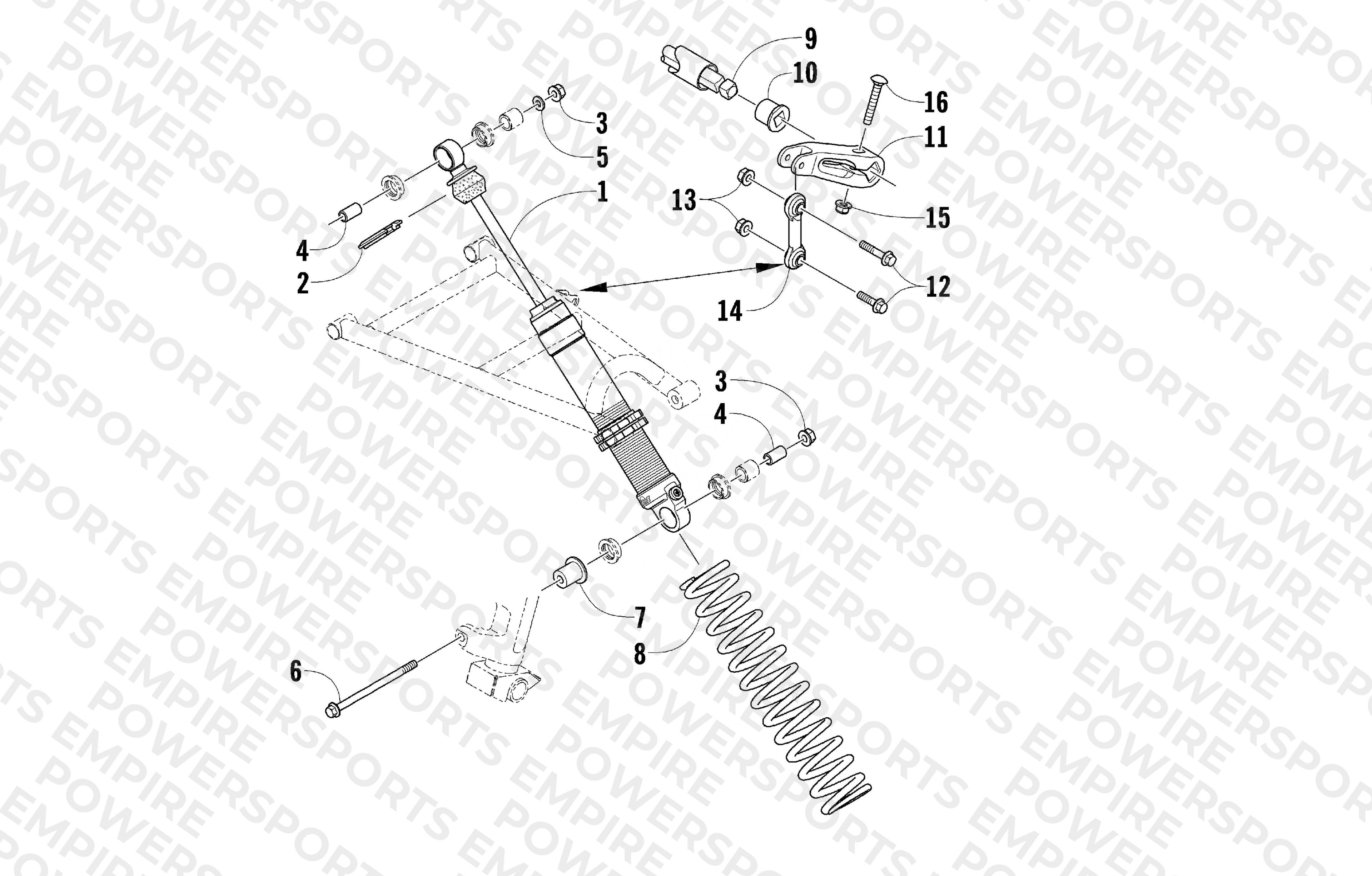 SHOCK ABSORBER AND SWAY BAR ASSEMBLY