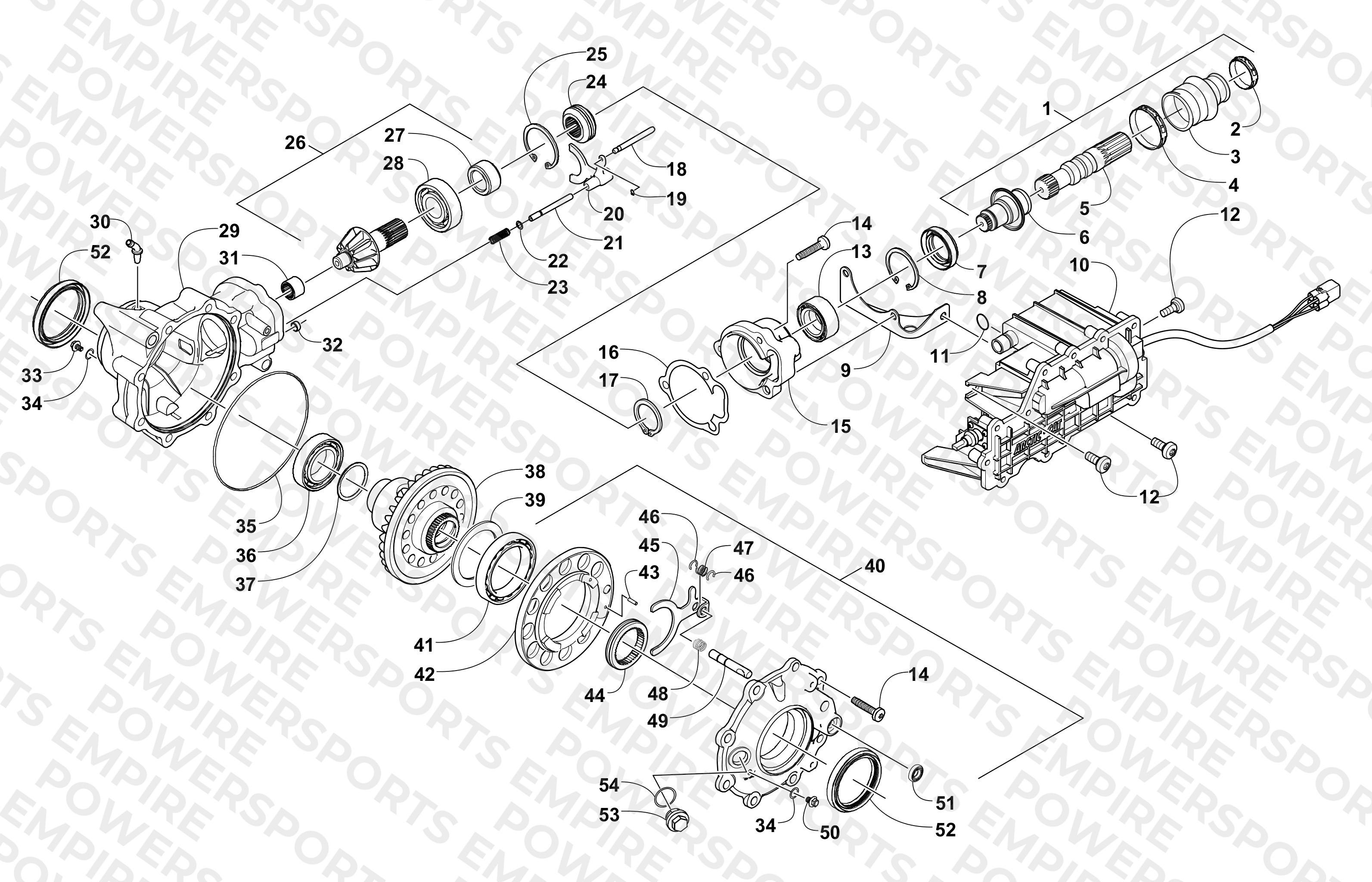 FRONT DRIVE GEARCASE ASSEMBLY