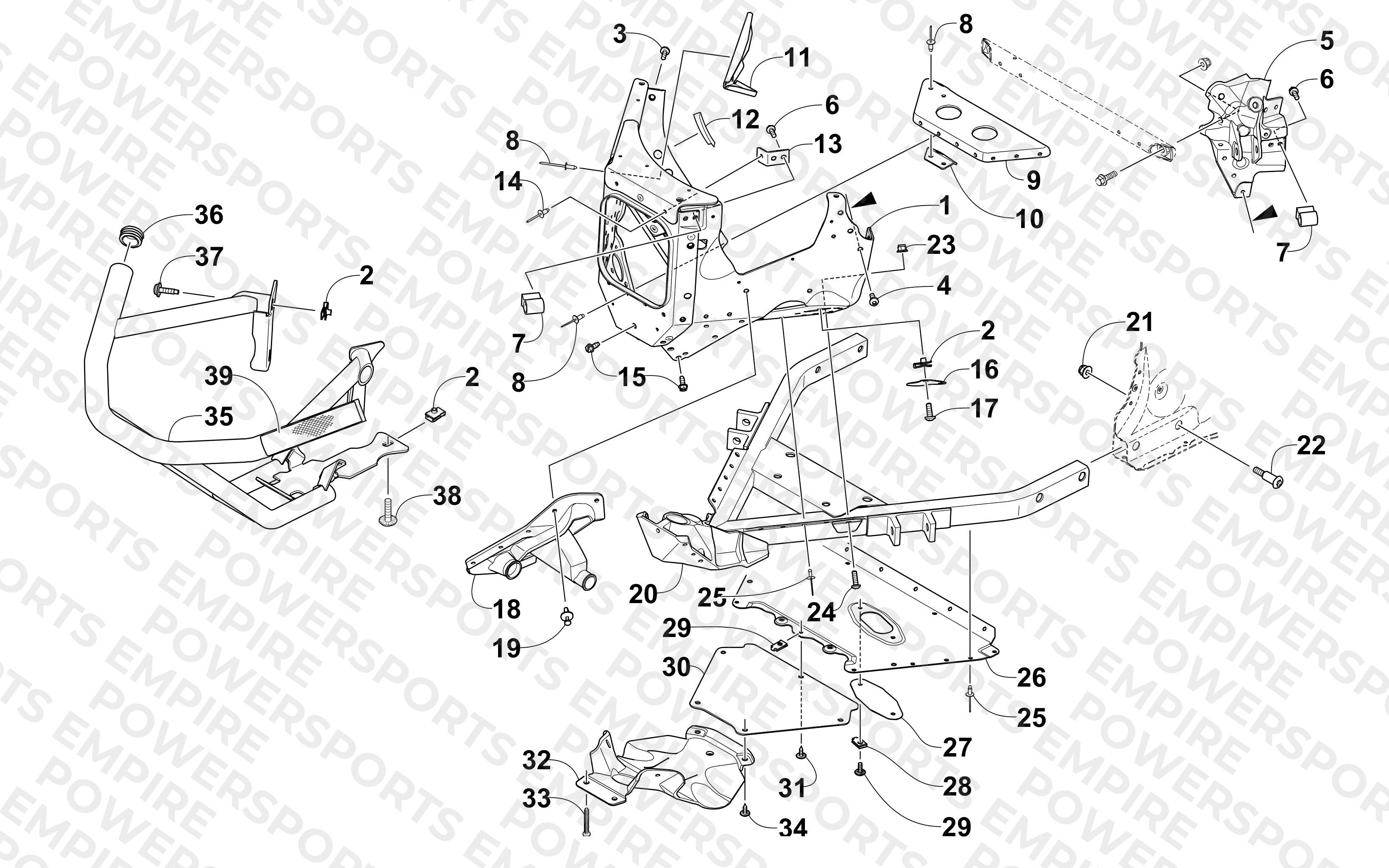 FRONT BUMPER AND FRAME ASSEMBLY