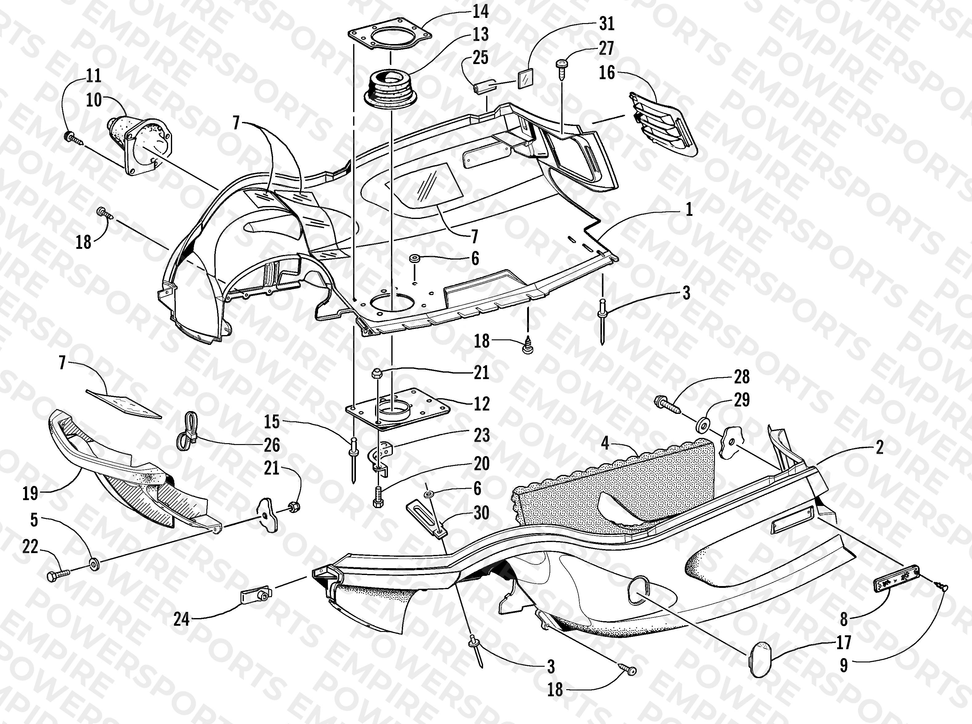BELLY PAN AND FRONT BUMPER ASSEMBLY