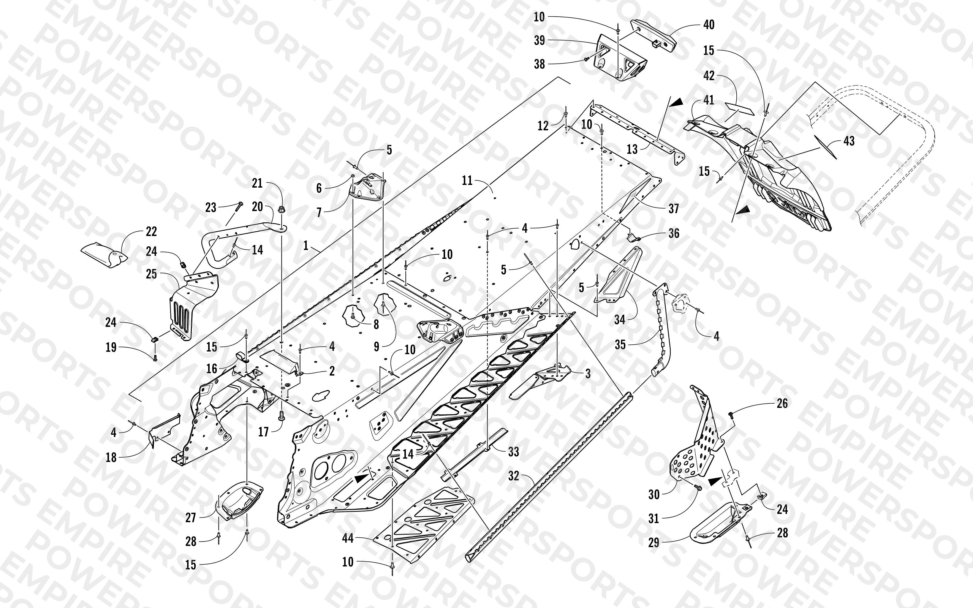 TUNNEL AND SNOWFLAP ASSEMBLY
