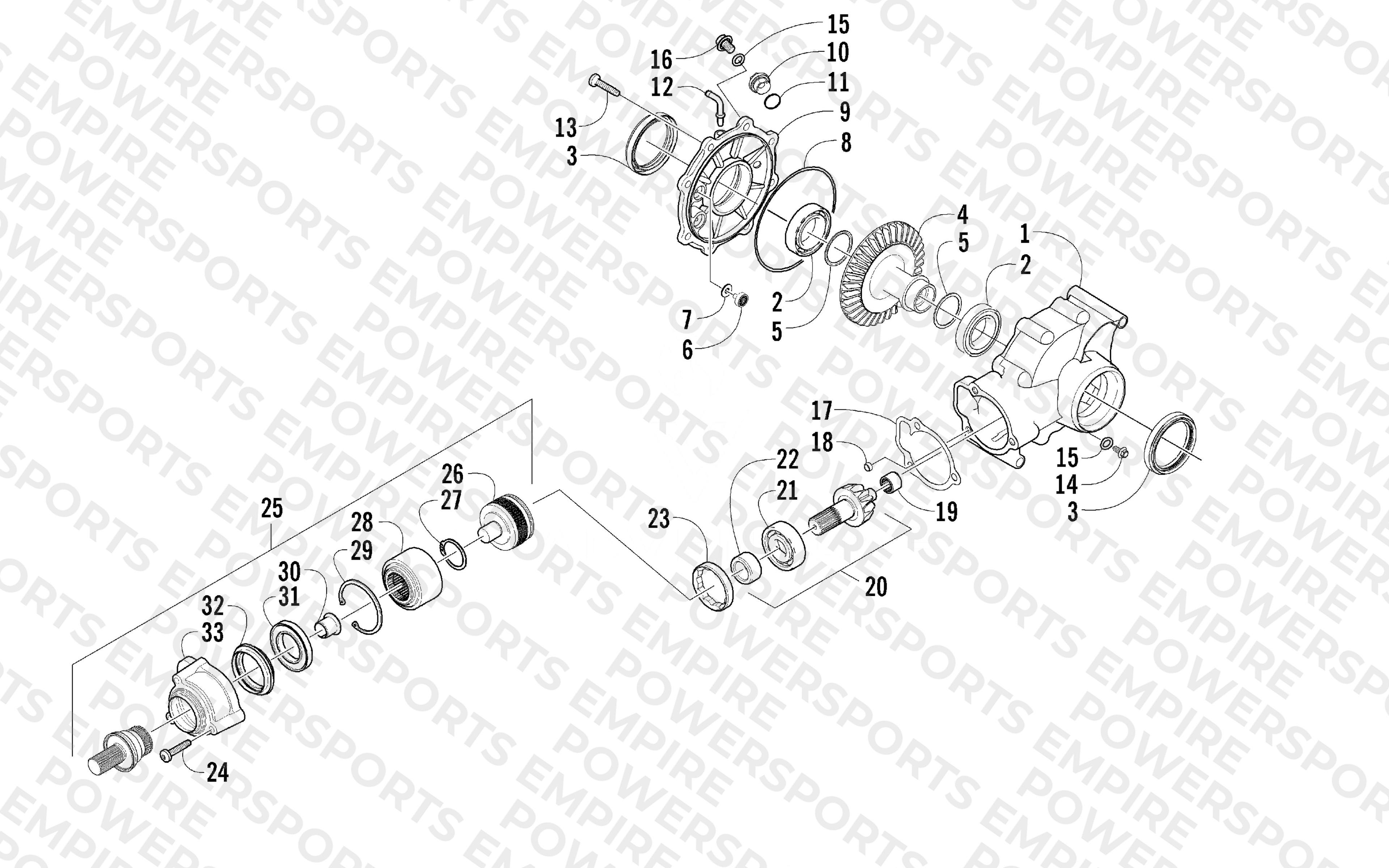 REAR DRIVE GEARCASE ASSEMBLY