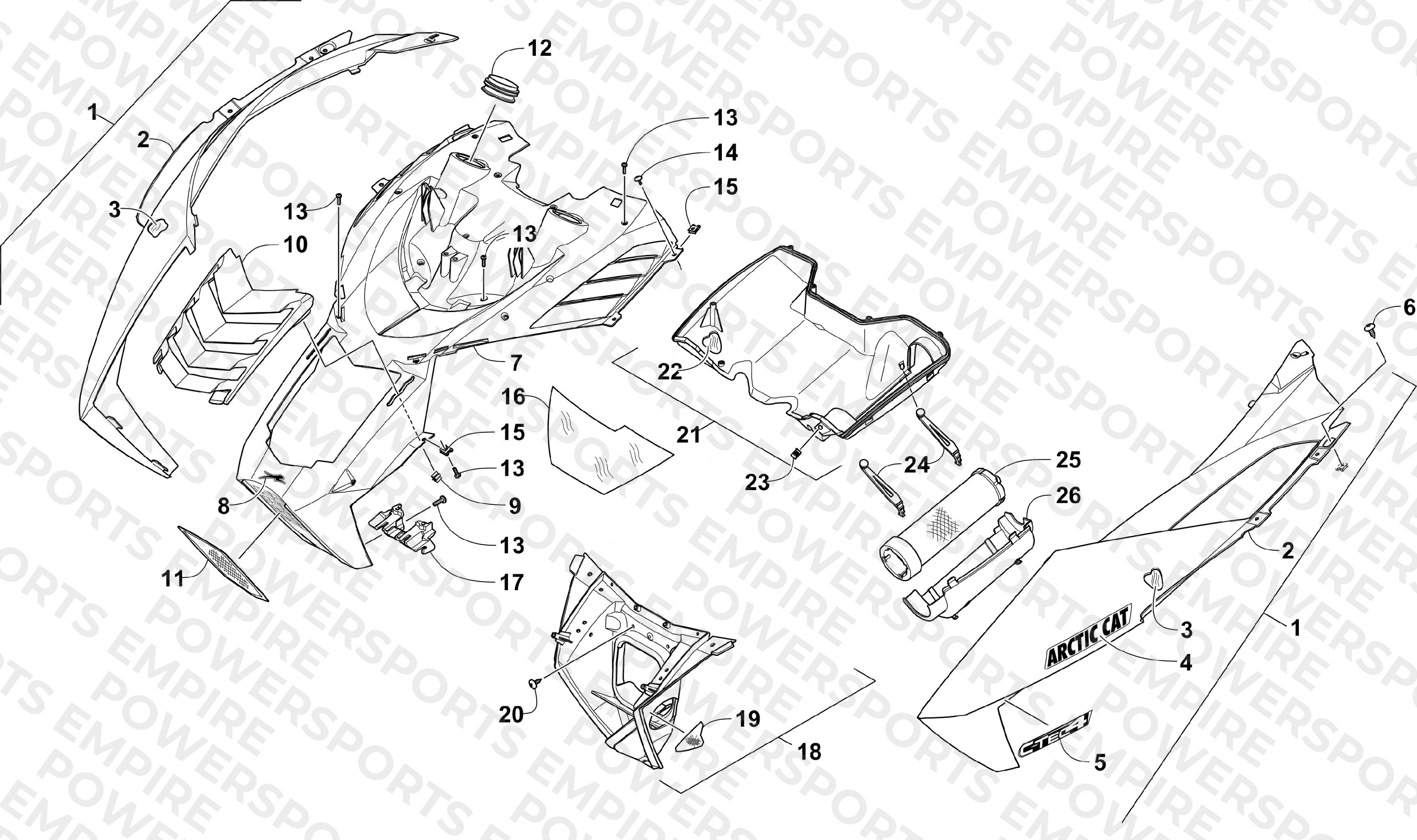 HOOD AND AIR INTAKE ASSEMBLY