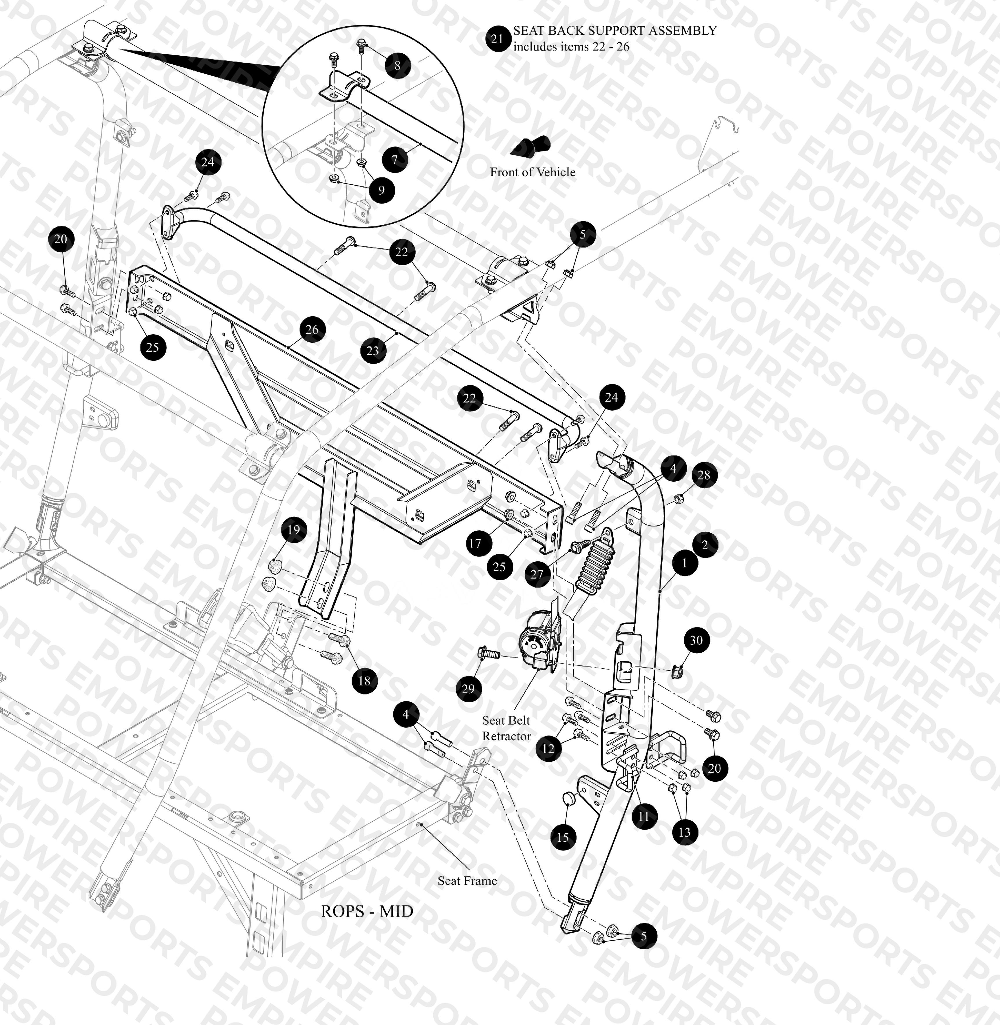 ROPS - SIDE VERTICAL BAR
