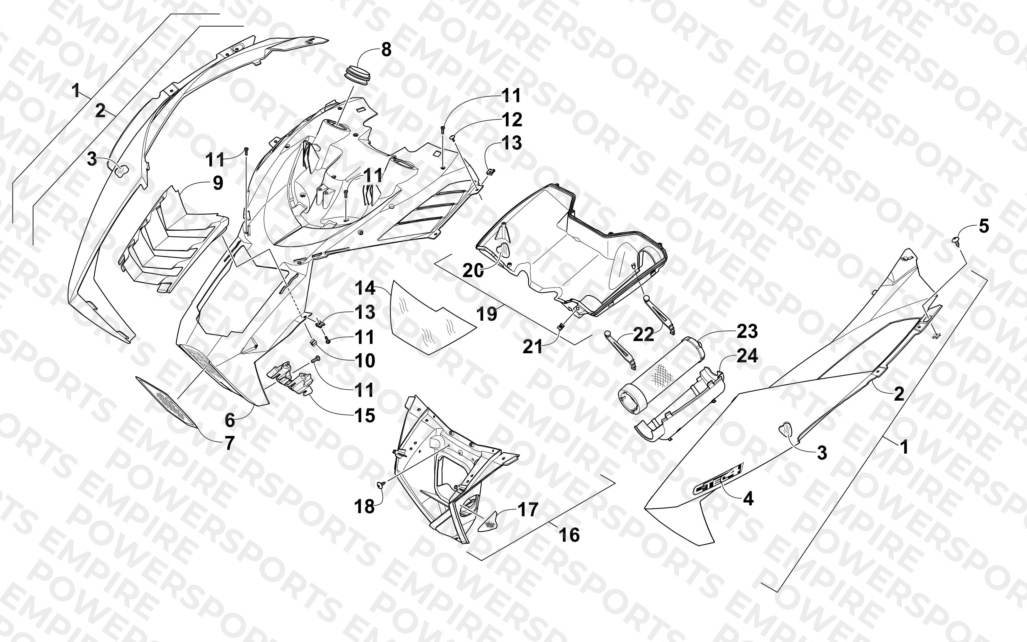HOOD AND AIR INTAKE ASSEMBLY