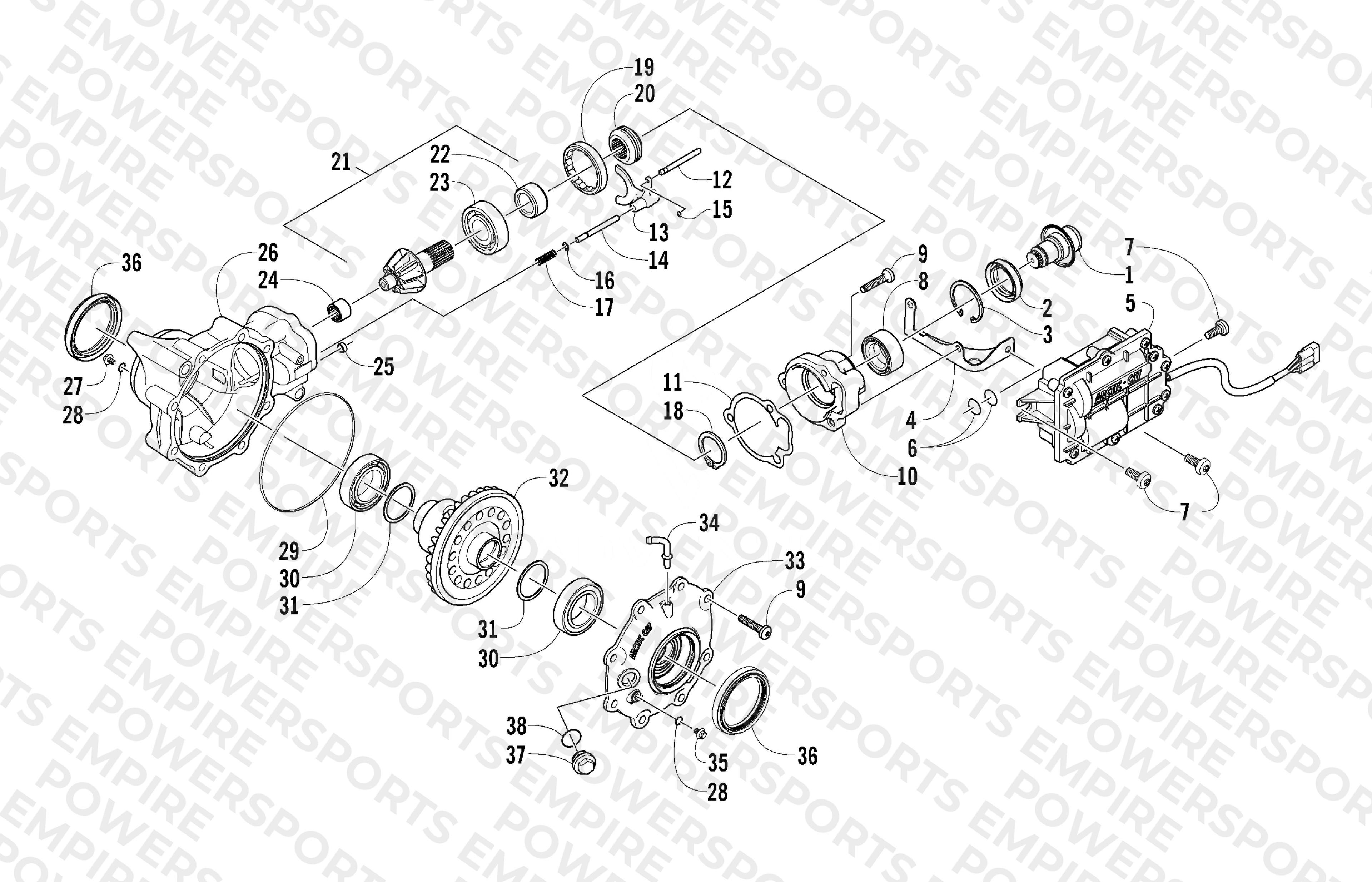 FRONT DRIVE GEARCASE ASSEMBLY