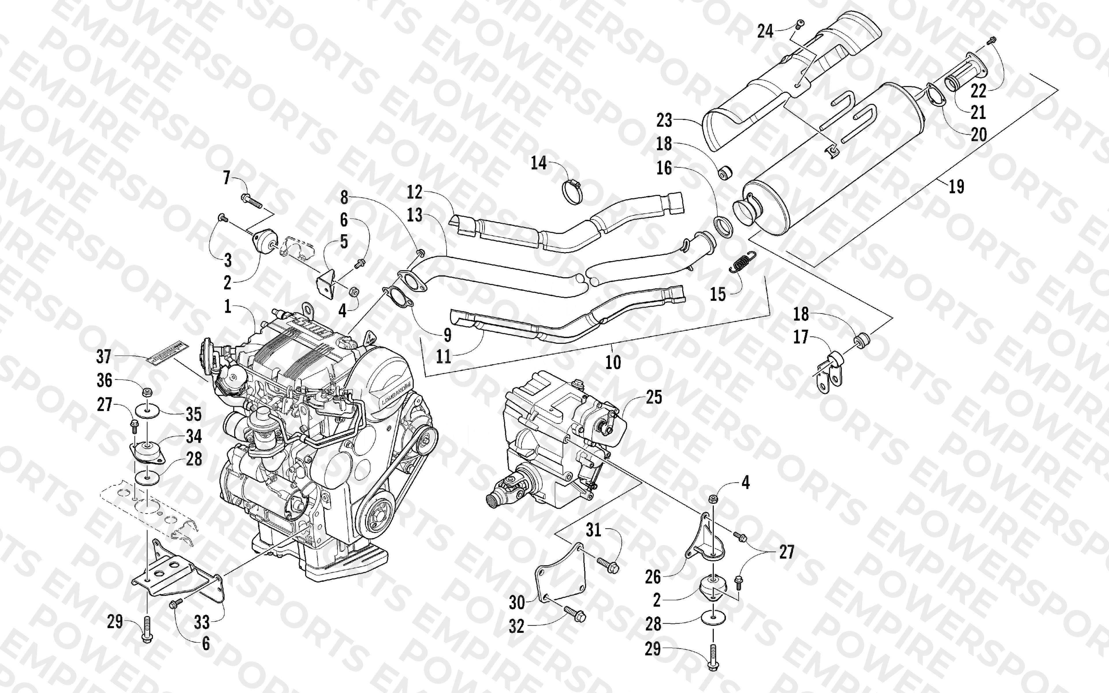 ENGINE AND EXHAUST