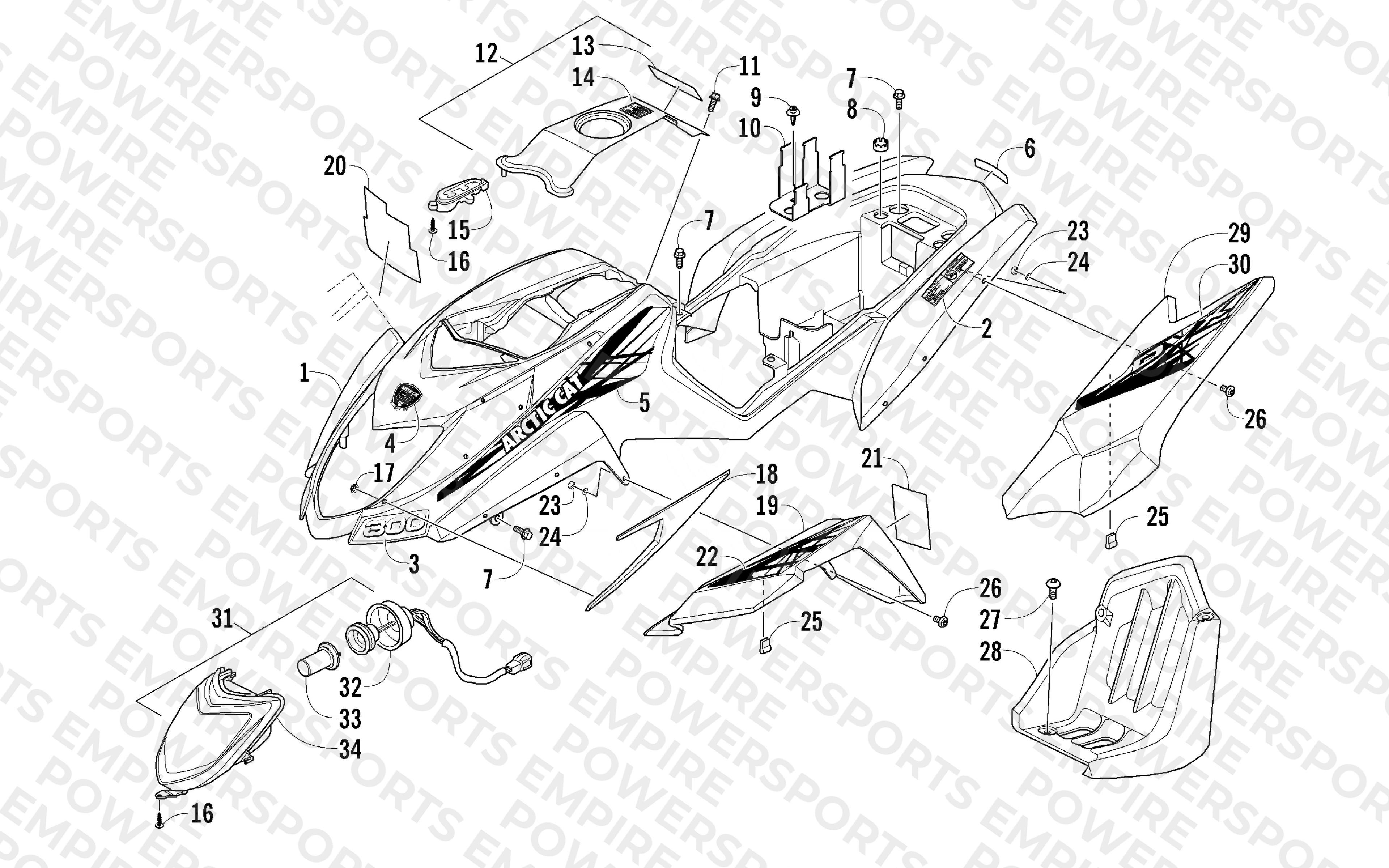 BODY PANEL AND HEADLIGHT ASSEMBLY