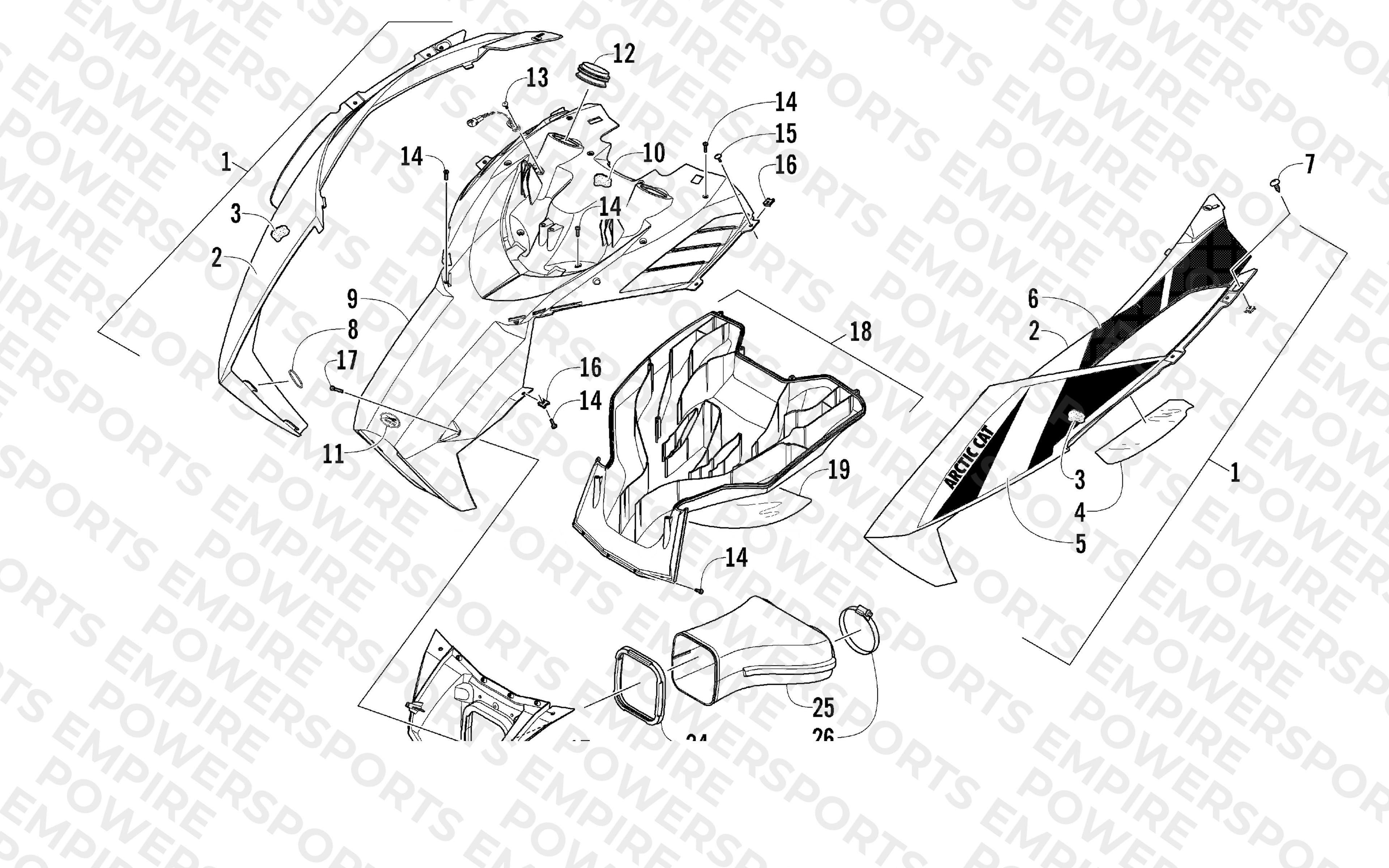 HOOD AND AIR INTAKE ASSEMBLY