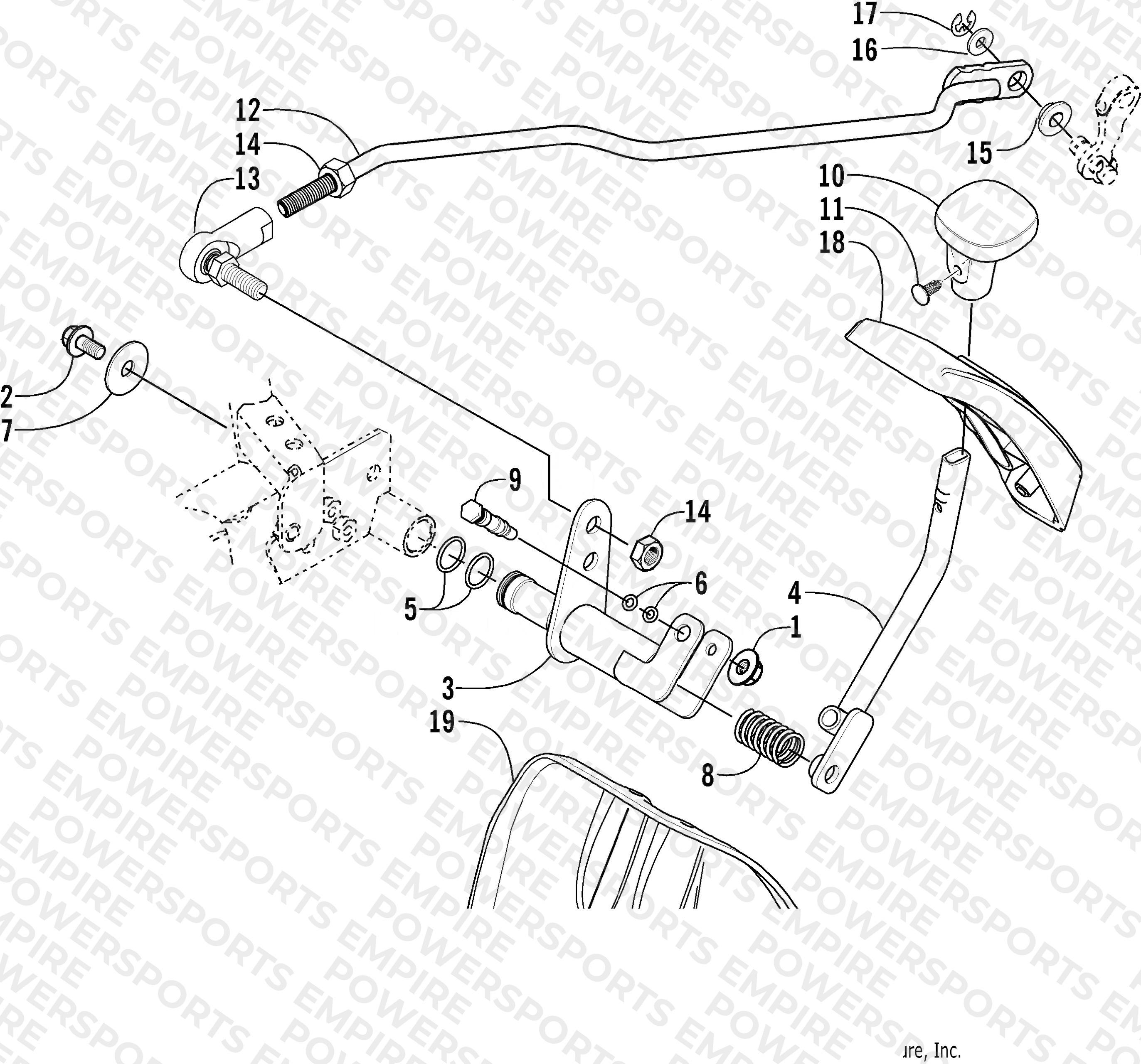 REVERSE SHIFT LEVER ASSEMBLY
