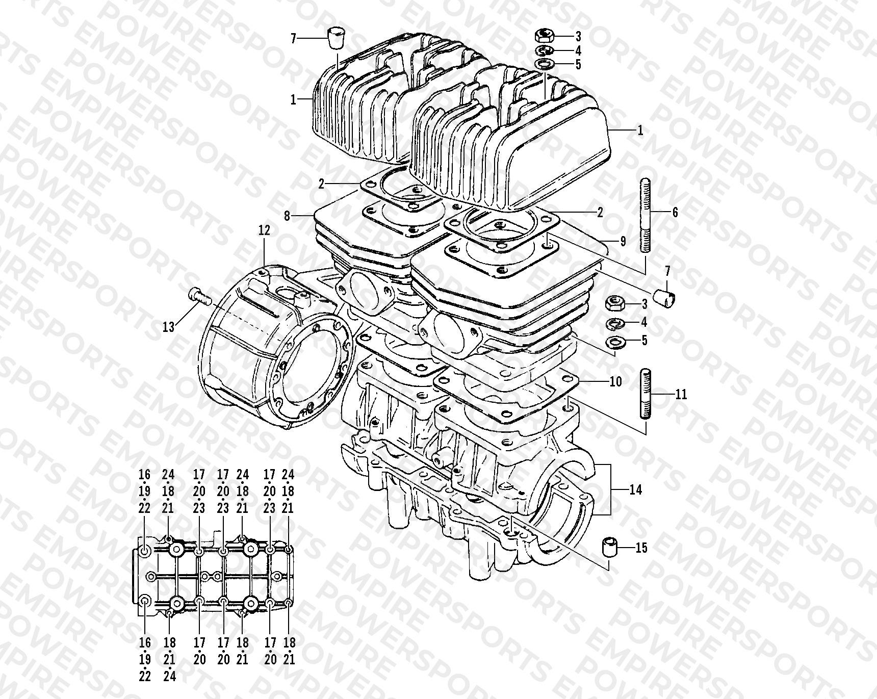 CRANKCASE AND CYLINDER
