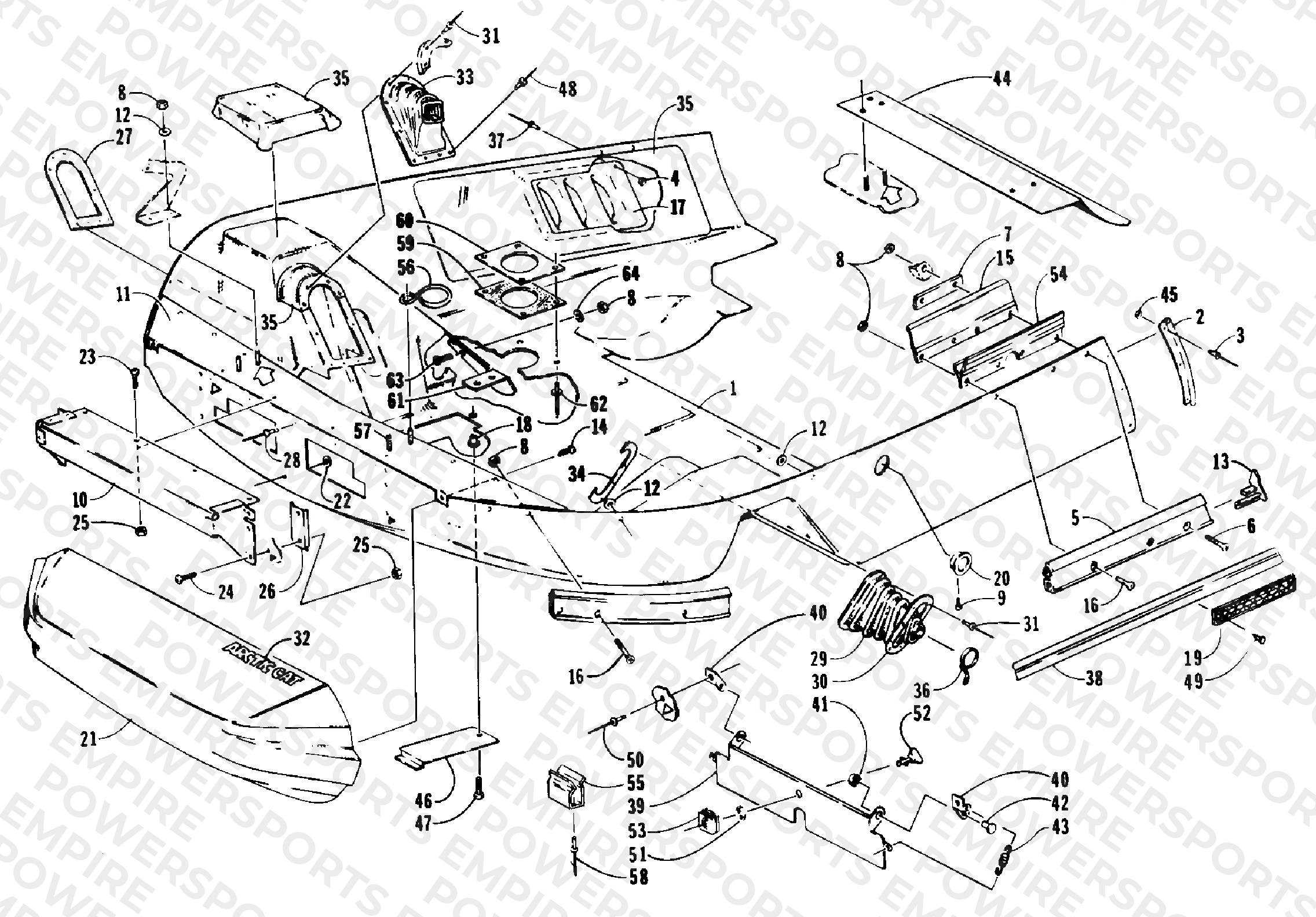 BELLY PAN AND NOSE CONE ASSEMBLIES