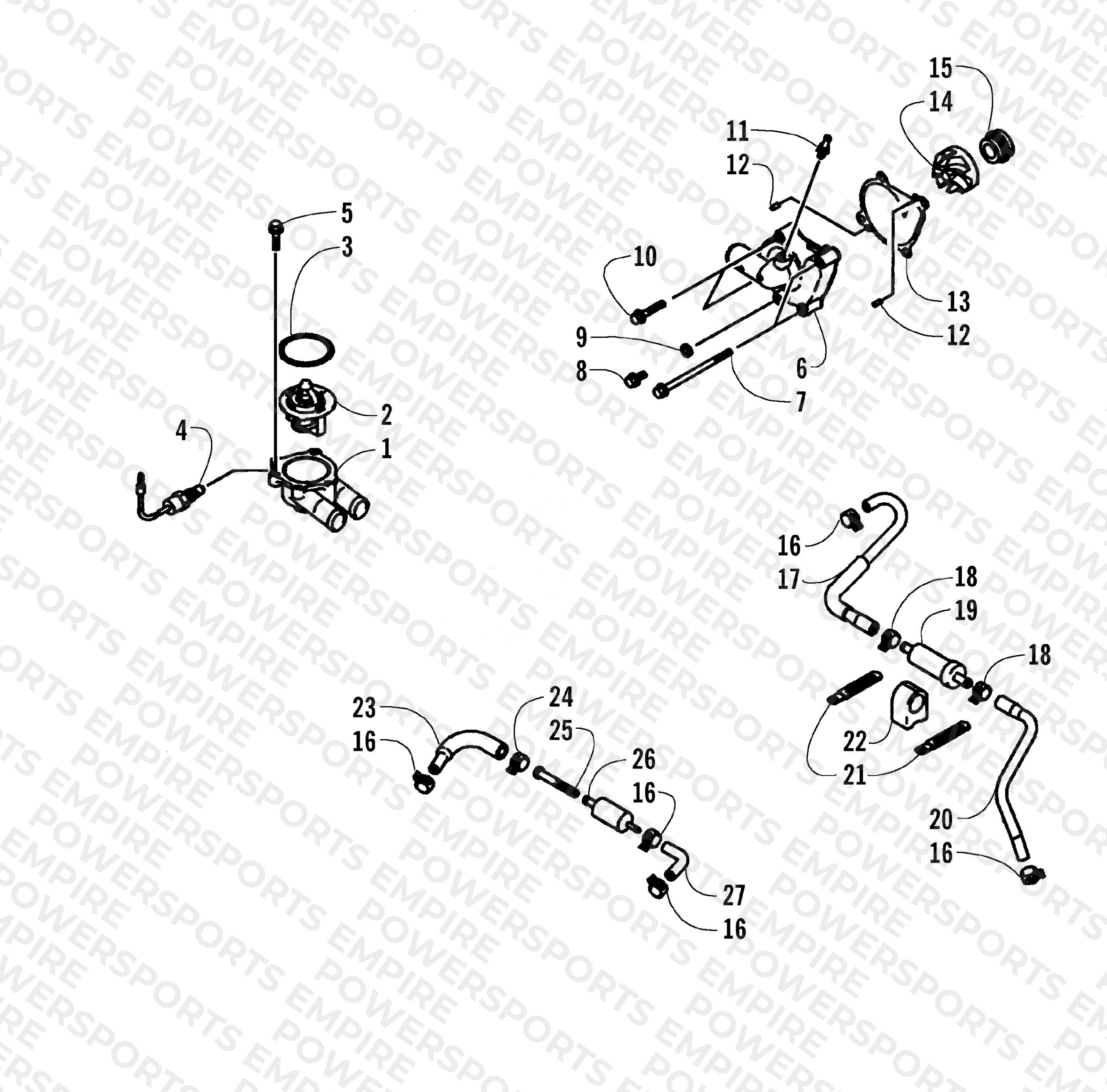 WATER PUMP/THERMOSTAT ASSEMBLY