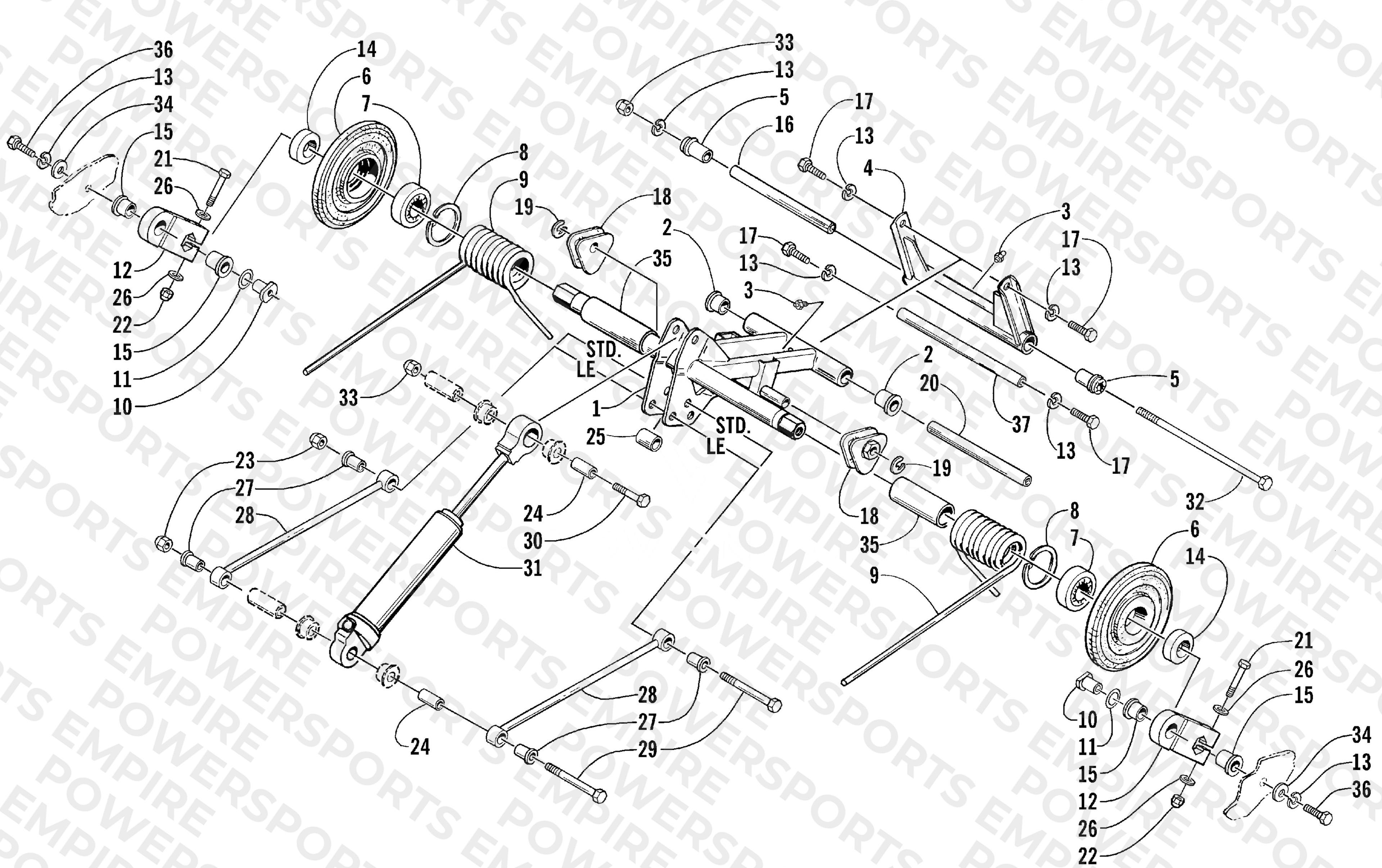 REAR SUSPENSION REAR ARM ASSEMBLY
