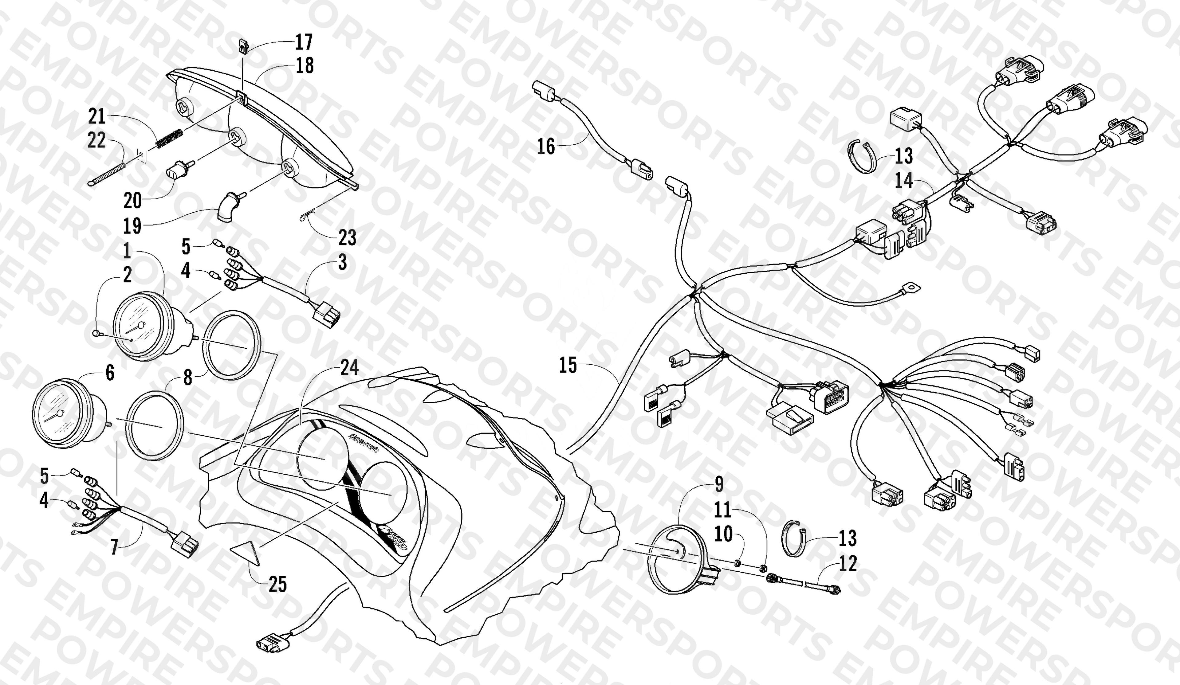 HEADLIGHT, INSTRUMENTS, AND WIRING ASSEMBLIES
