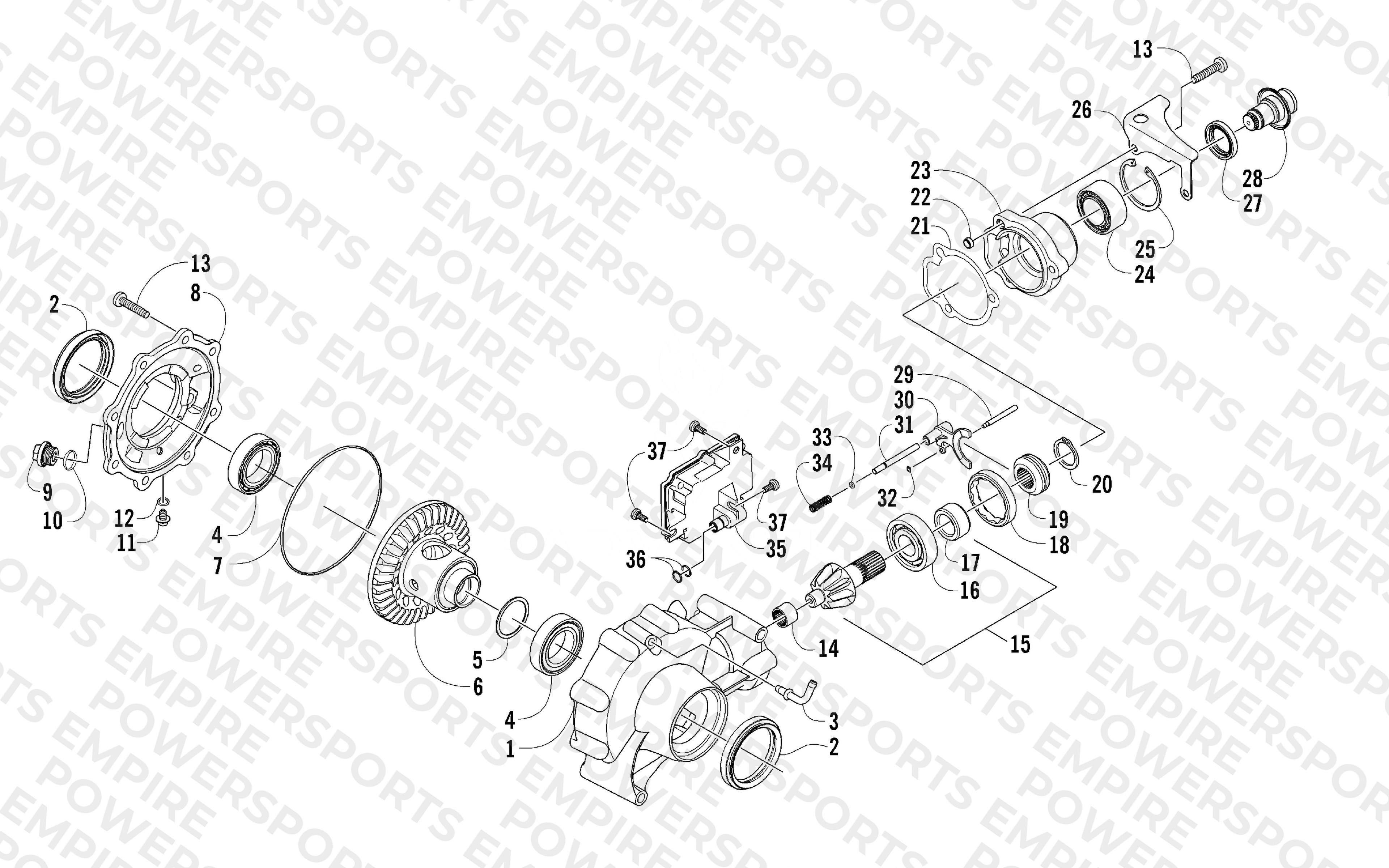 FRONT DRIVE GEARCASE ASSEMBLY