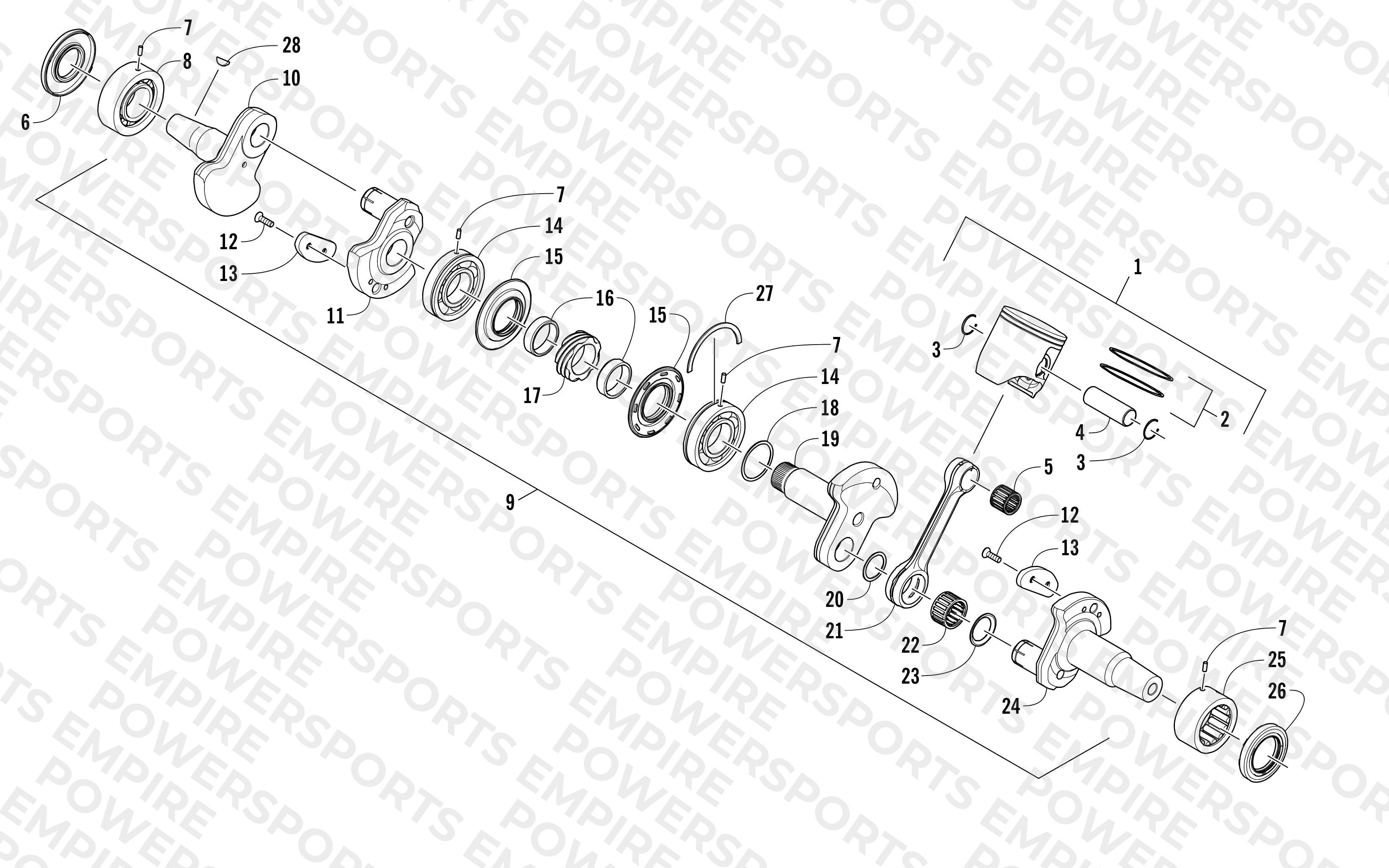 PISTON AND CRANKSHAFT