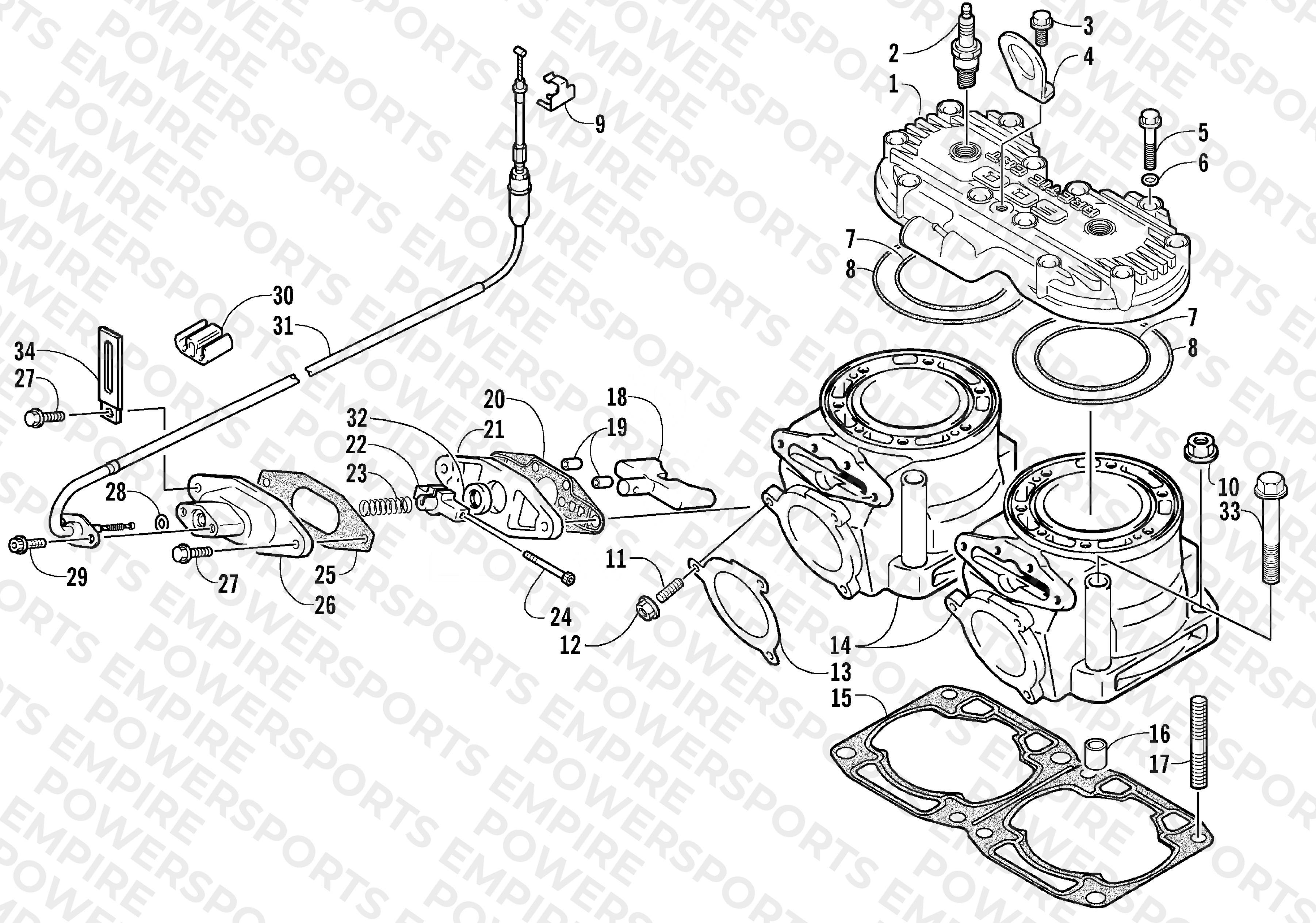 CYLINDER AND HEAD ASSEMBLY