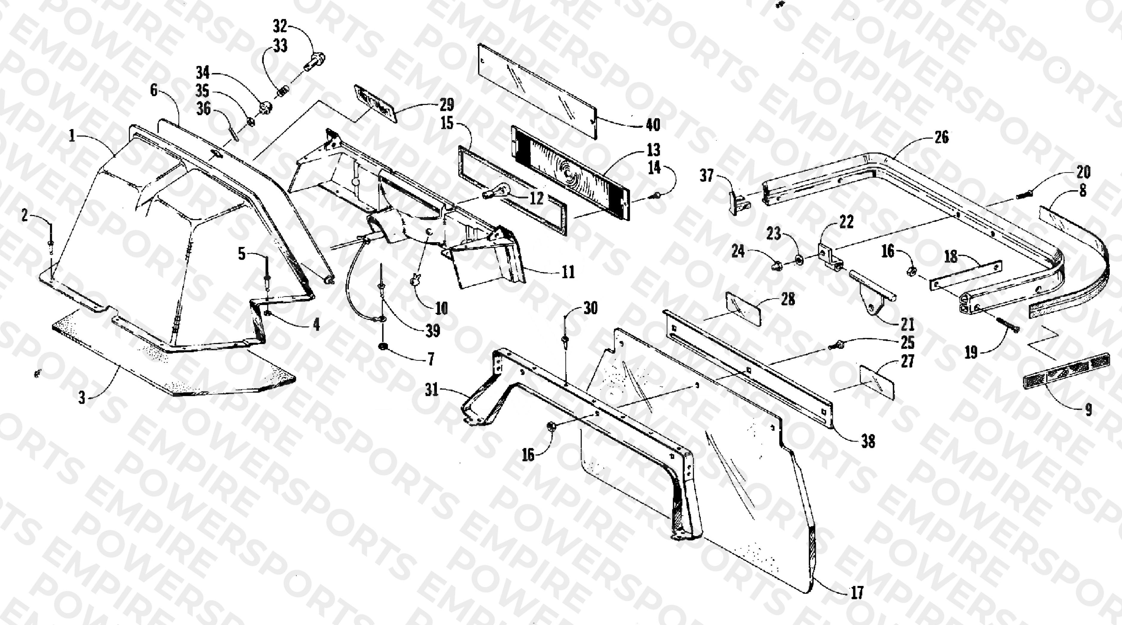 TAILLIGHT, TOOLBOX, REAR BUMPER