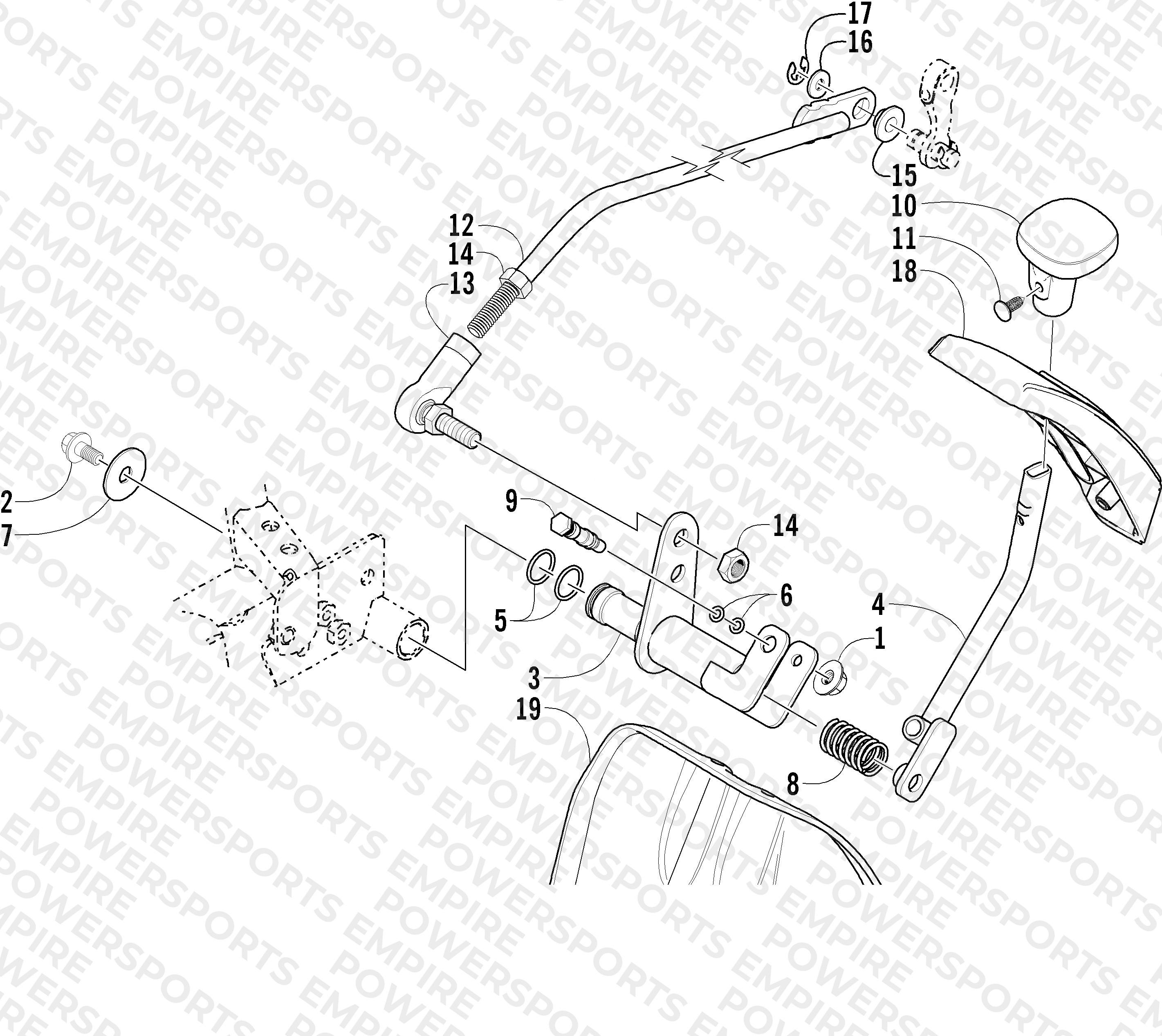 REVERSE SHIFT LEVER ASSEMBLY