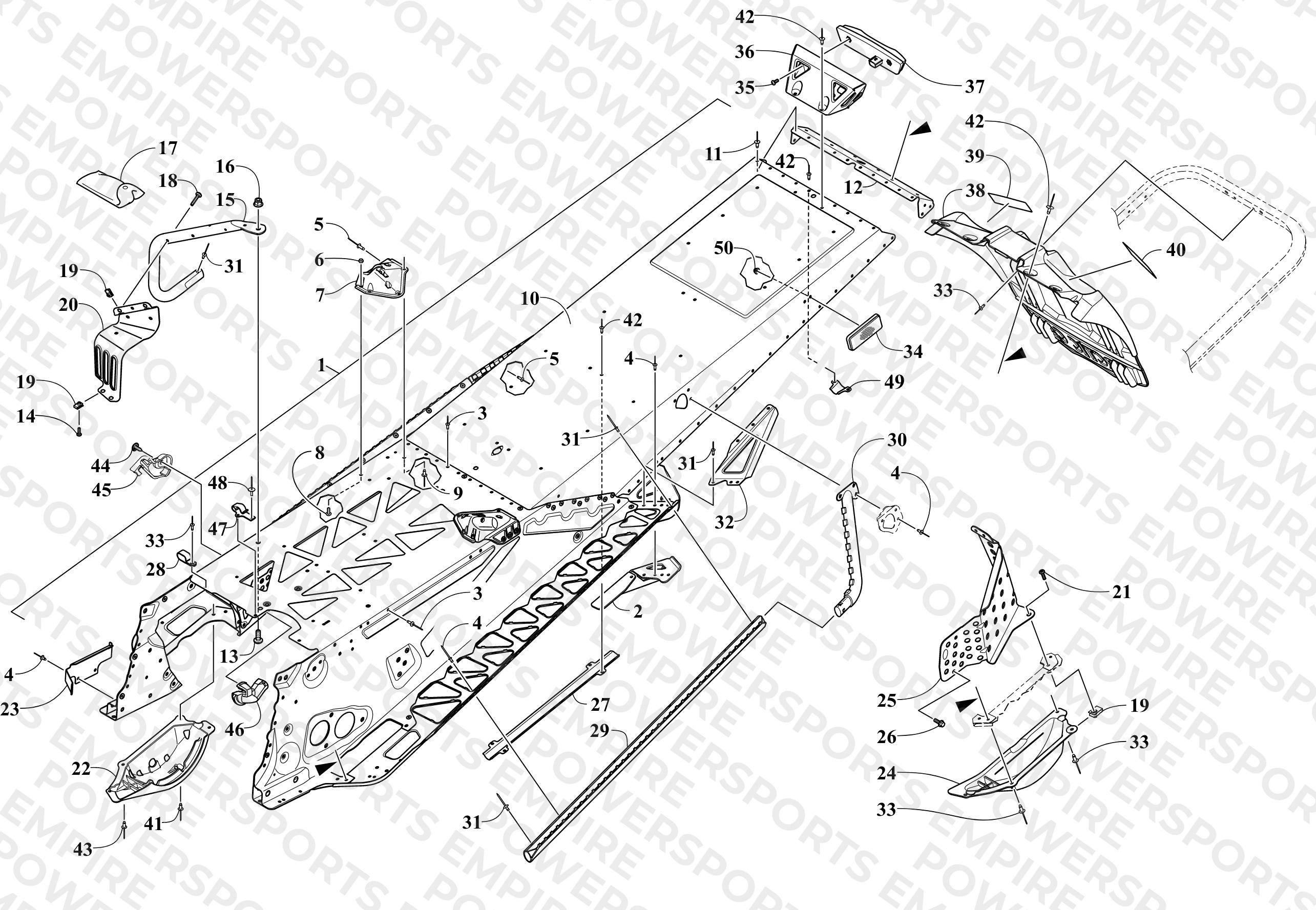 TUNNEL AND SNOWFLAP ASSEMBLY