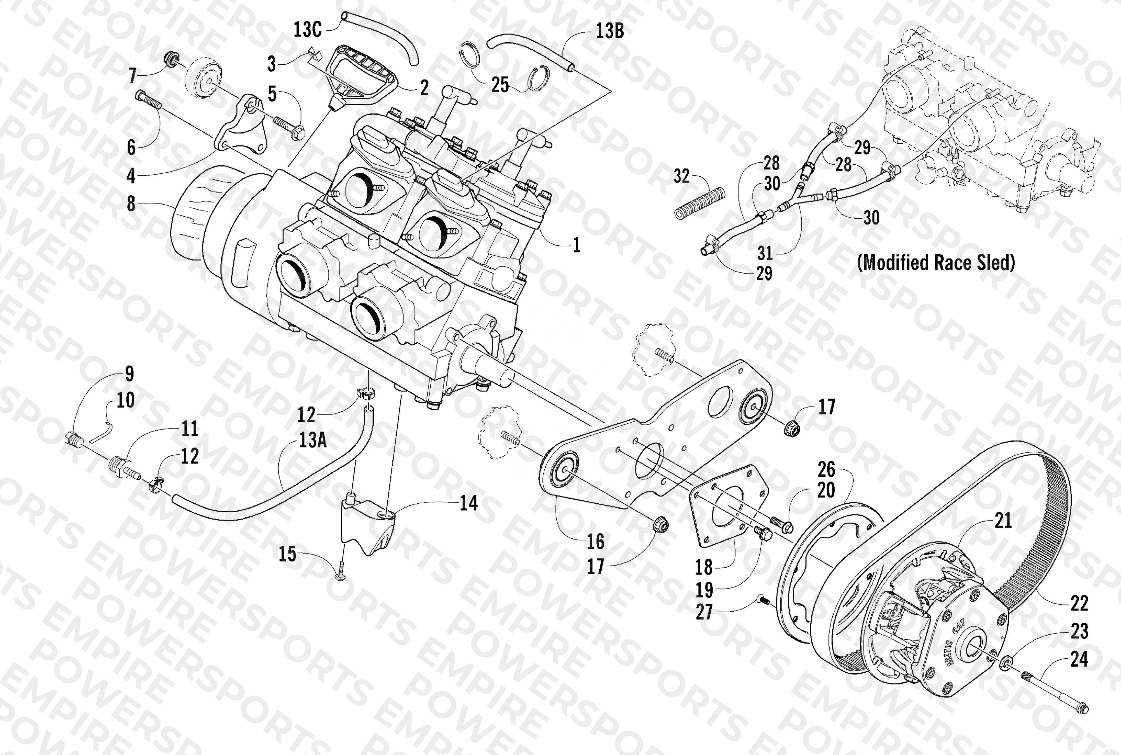 ENGINE AND RELATED PARTS