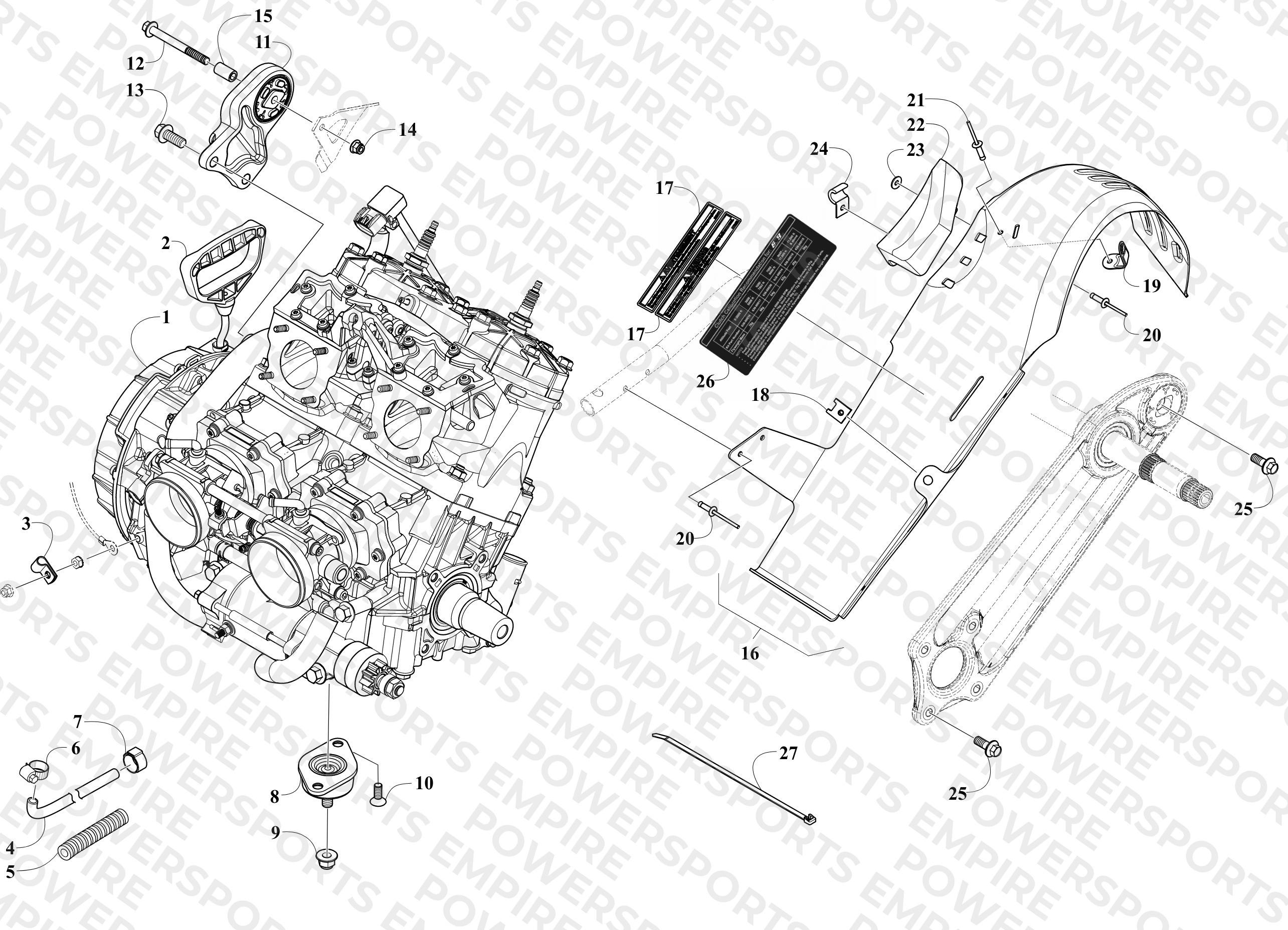 ENGINE AND RELATED PARTS
