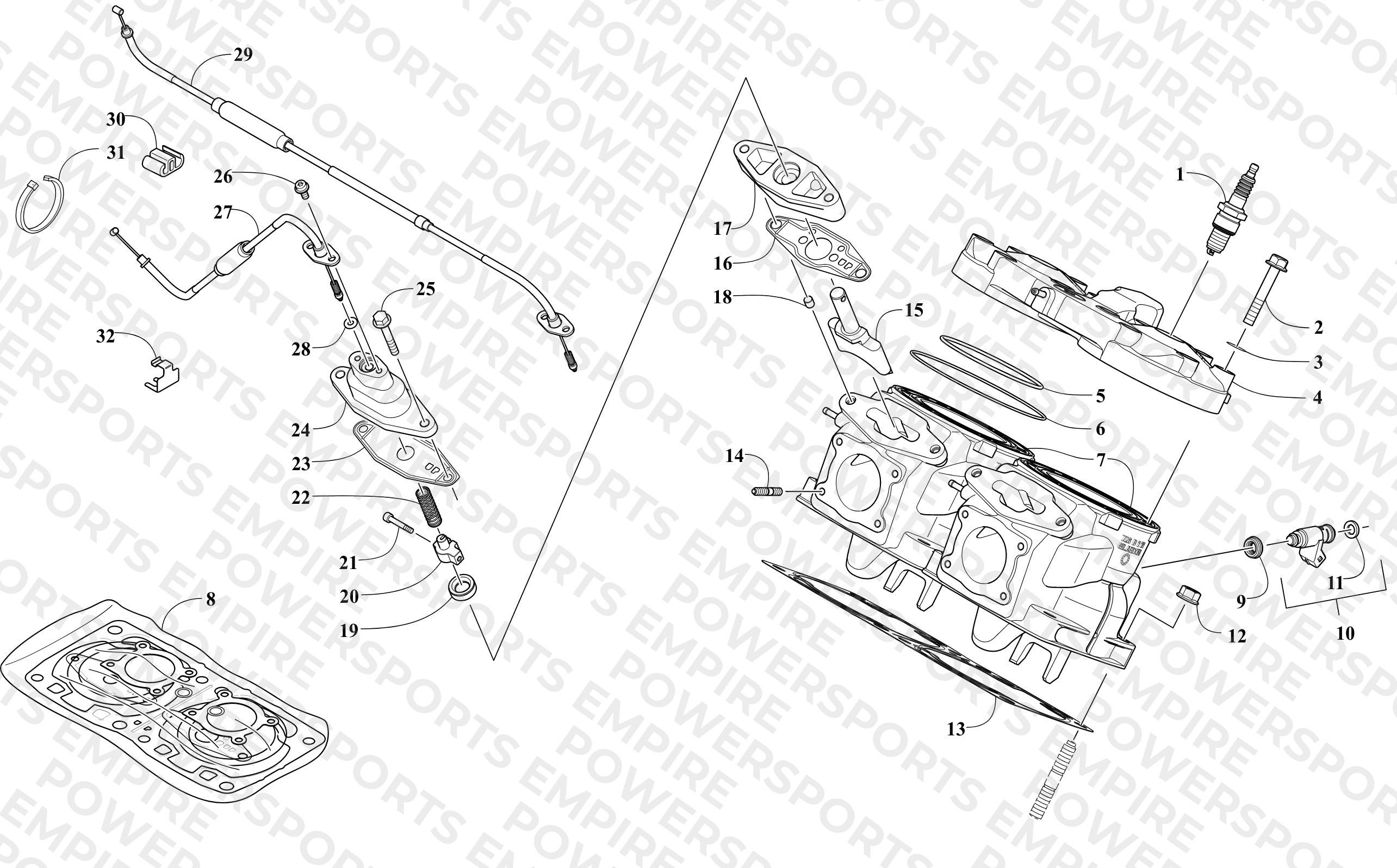 CYLINDER AND HEAD ASSEMBLY