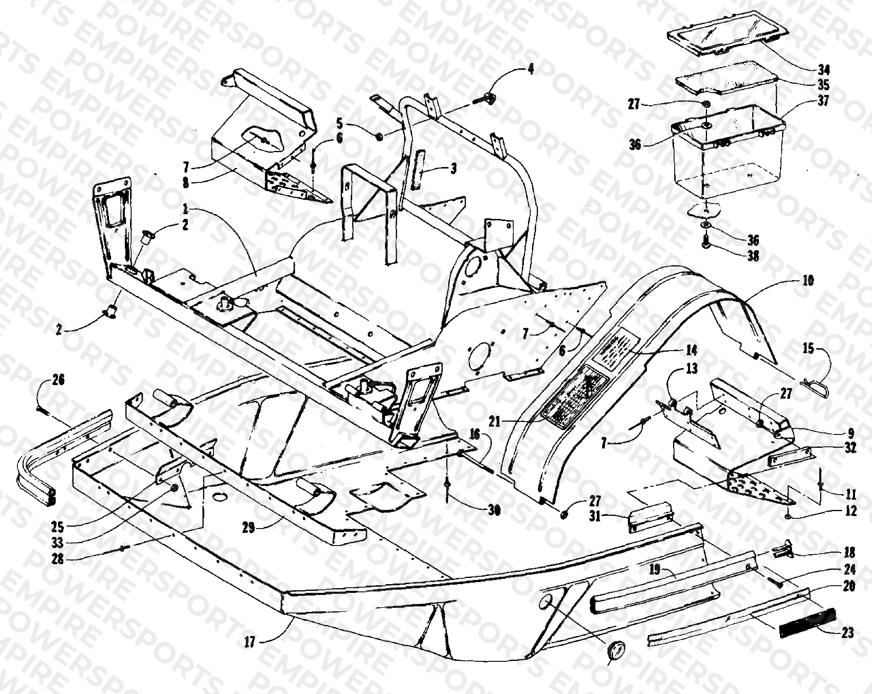BELLY PAN AND FRONT FRAME